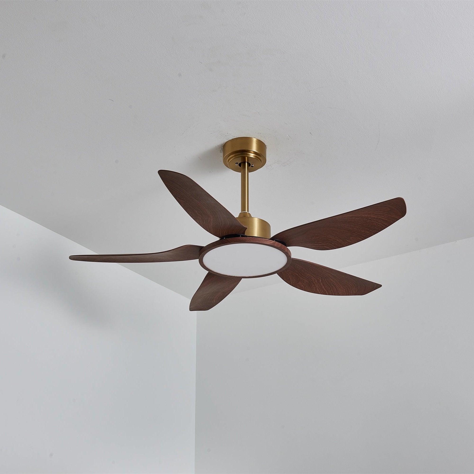 Aurelia Modern Wood Brass Ceiling Fan Light - Neutral Decor