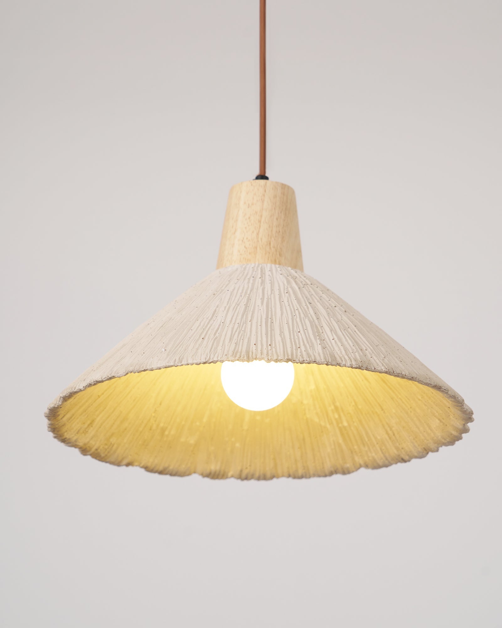 Lirixon Pendant Lamp Concrete Pleated