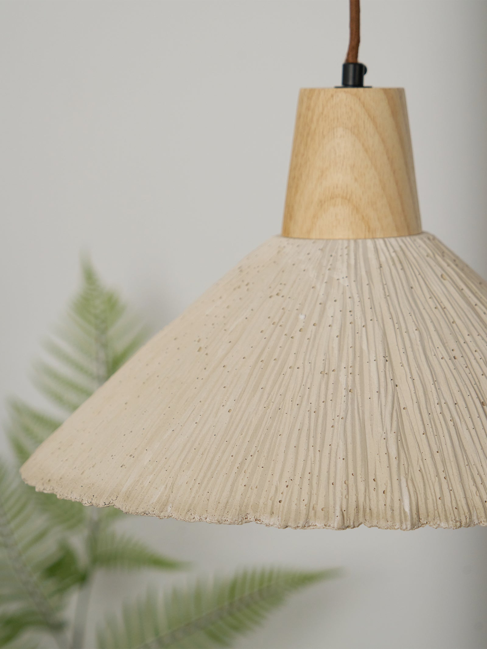 Lirixon Pendant Lamp Concrete Pleated
