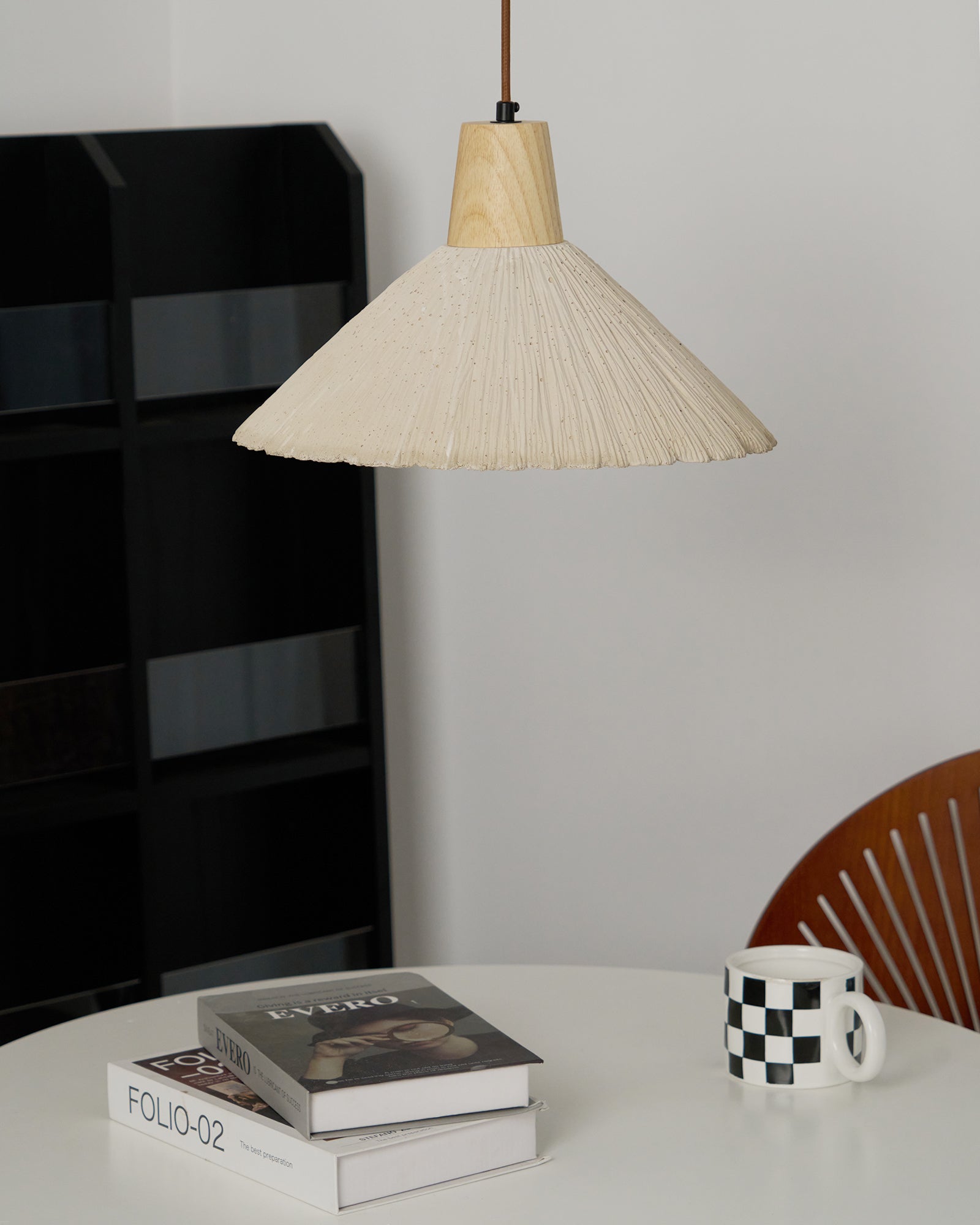 Lirixon Pendant Lamp Concrete Pleated