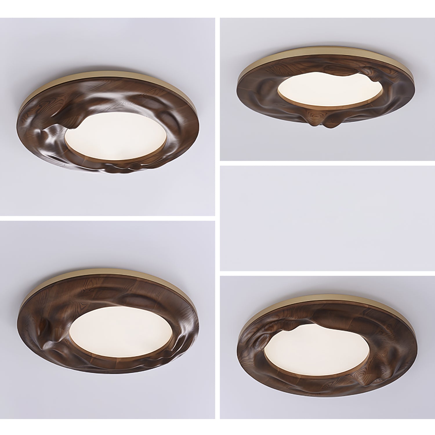 Rinarena Ceiling Lamp Wood Ripple Organic Tranquil