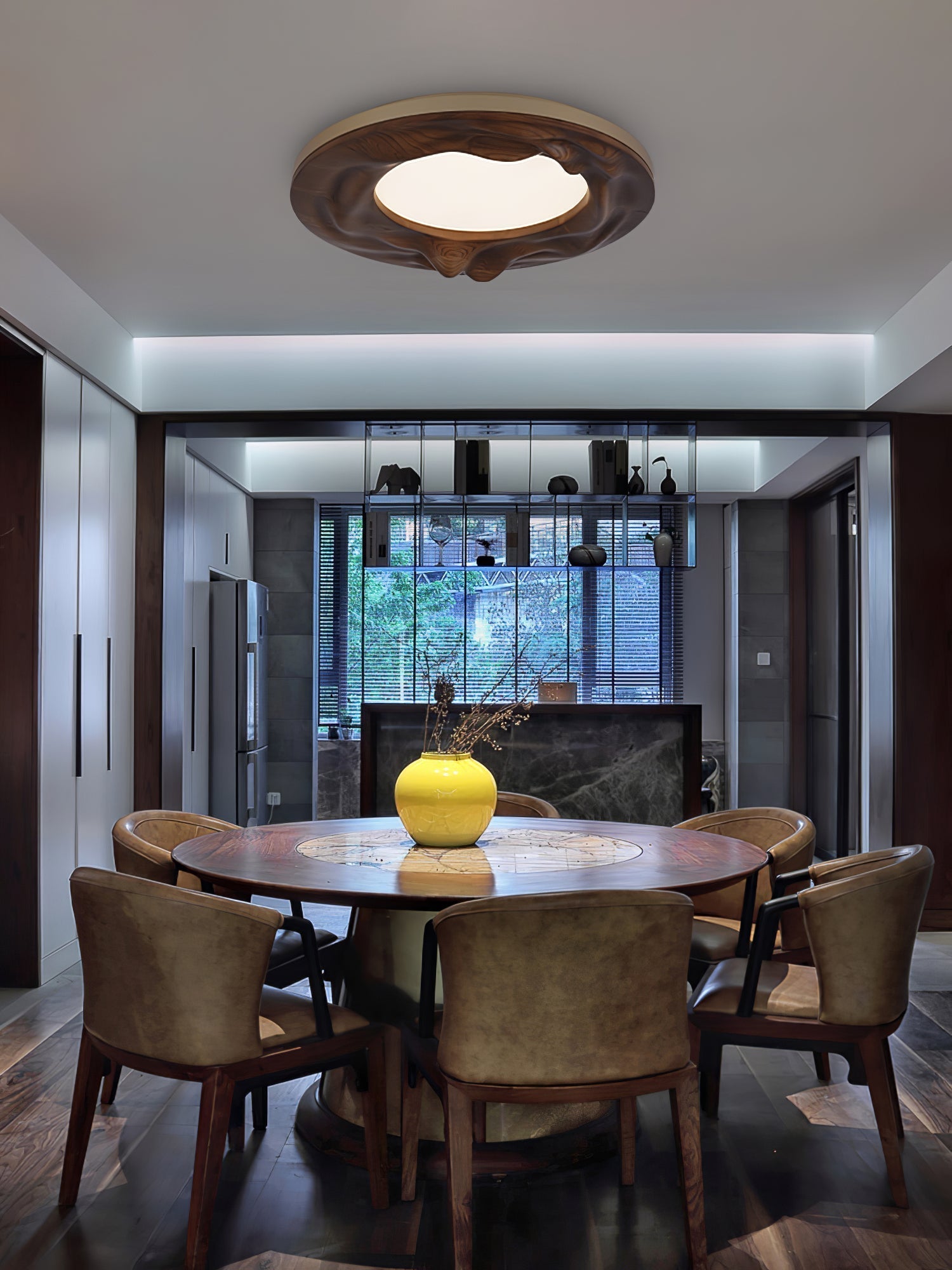 Rinarena Ceiling Lamp Wood Ripple Organic Tranquil