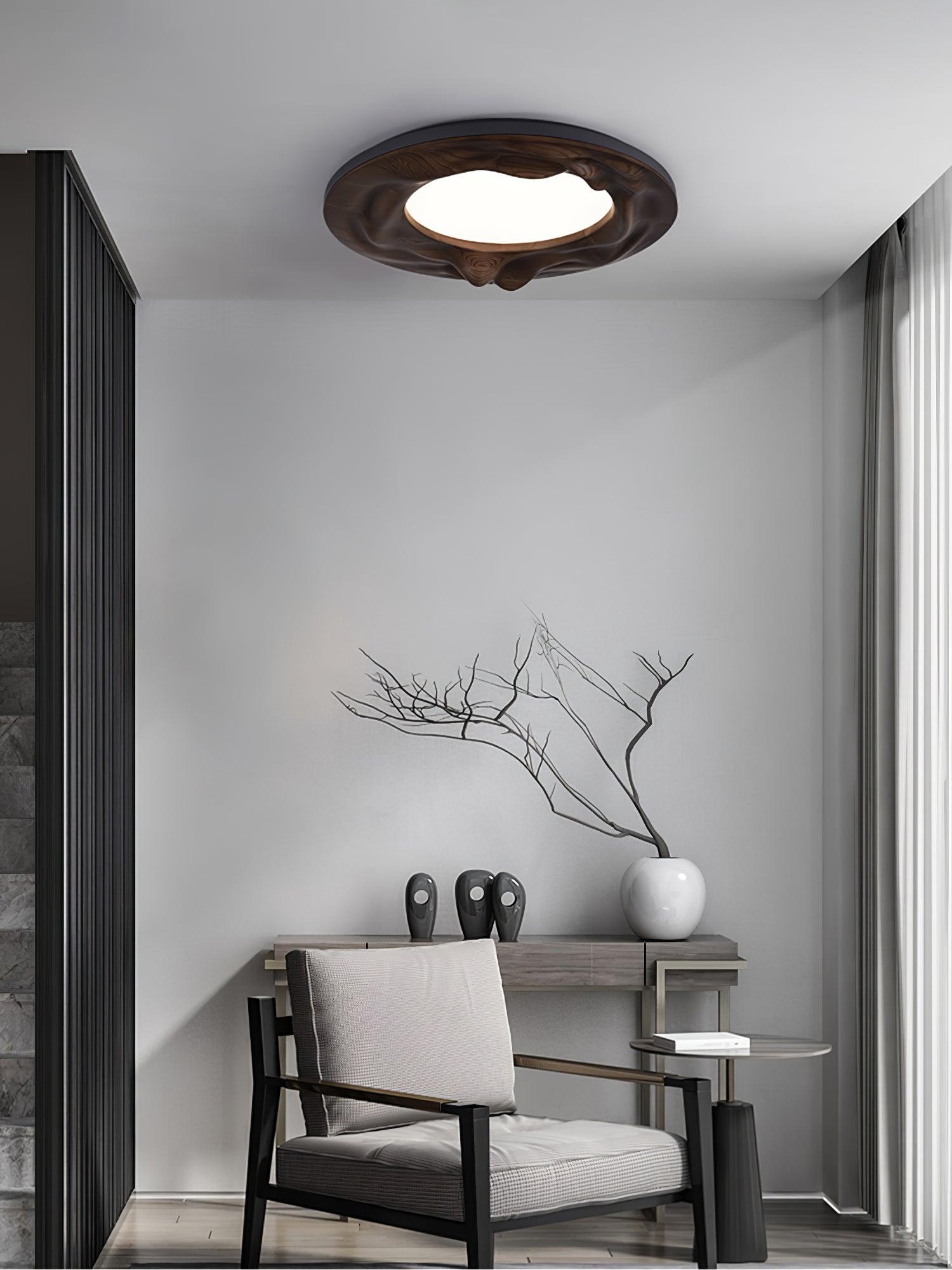Rinarena Ceiling Lamp Wood Ripple Organic Tranquil