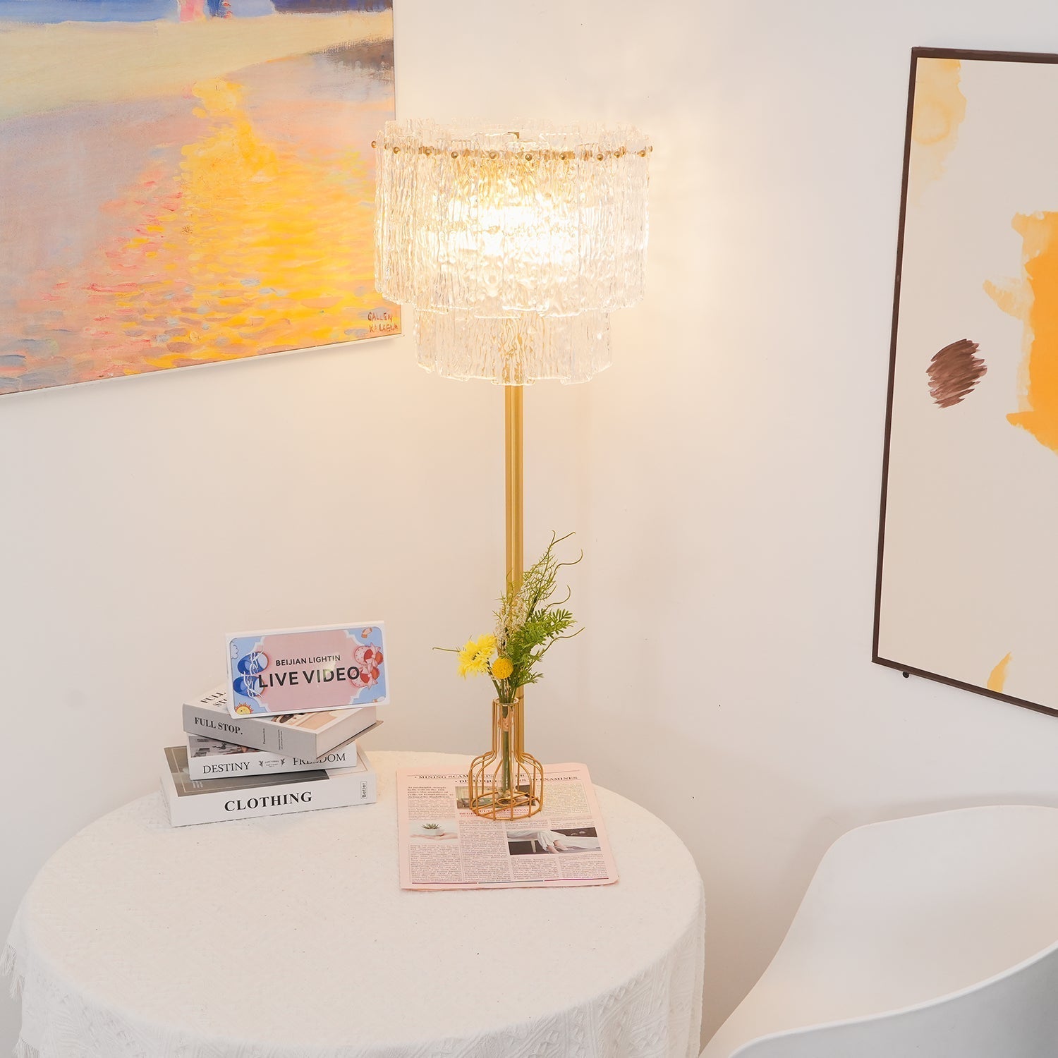 Velaette Luxury Glass Floor Lamp