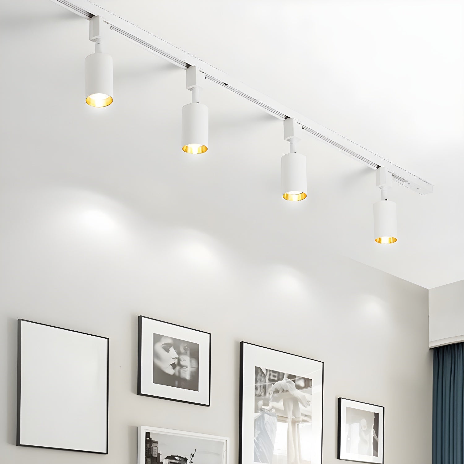Solara Ceiling Lamp Sleek Cylinder Track with Minimalist - Neutral Decor