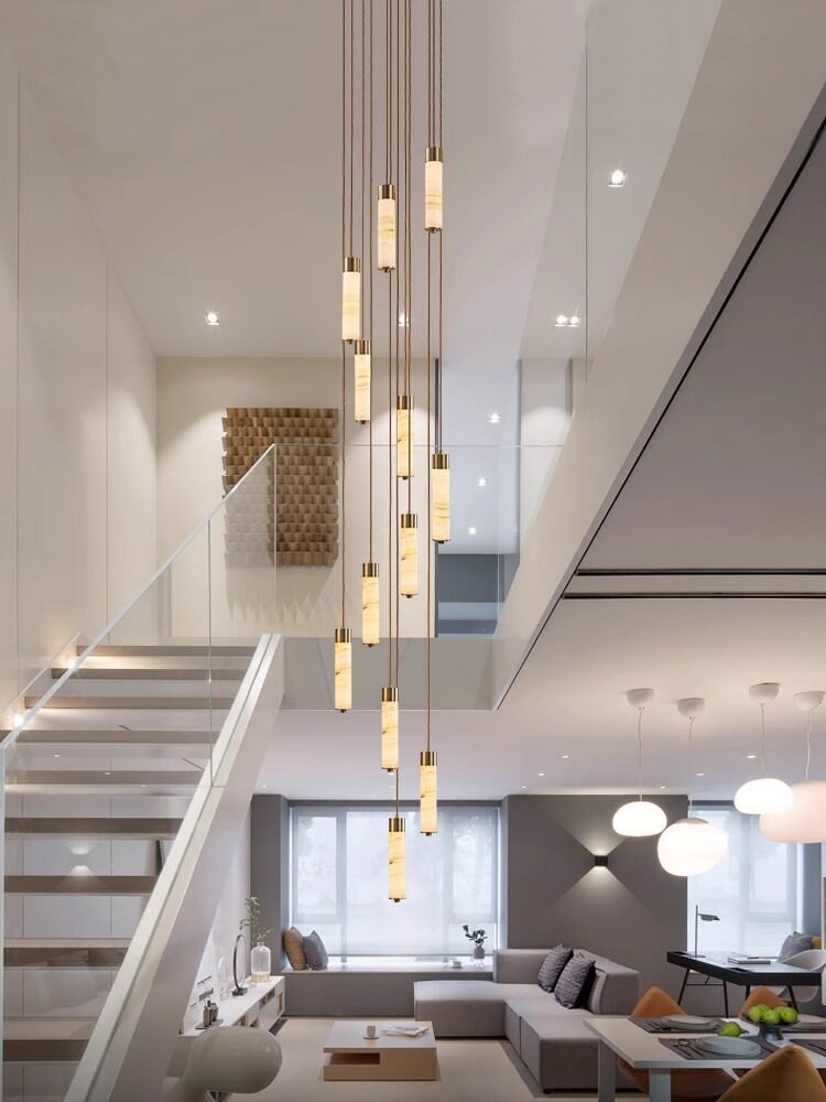 Aveneira Alabaster Column Chandelier