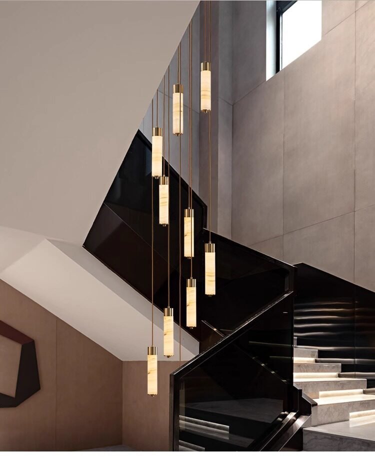 Aveneira Alabaster Column Chandelier