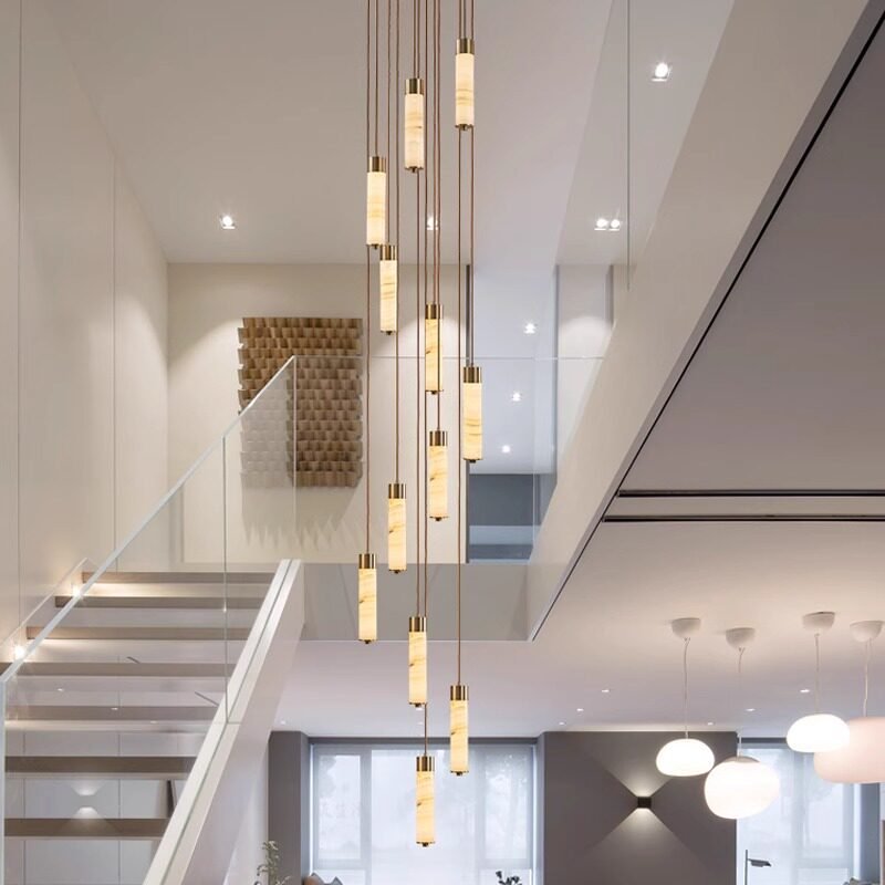 Aveneira Alabaster Column Chandelier