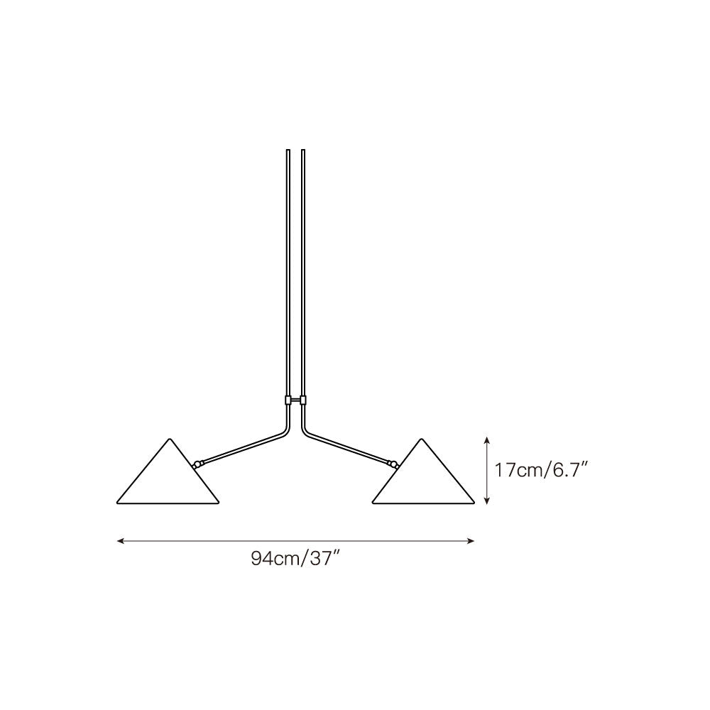 Norvayne Slide 2 Arm Pendant Lamp