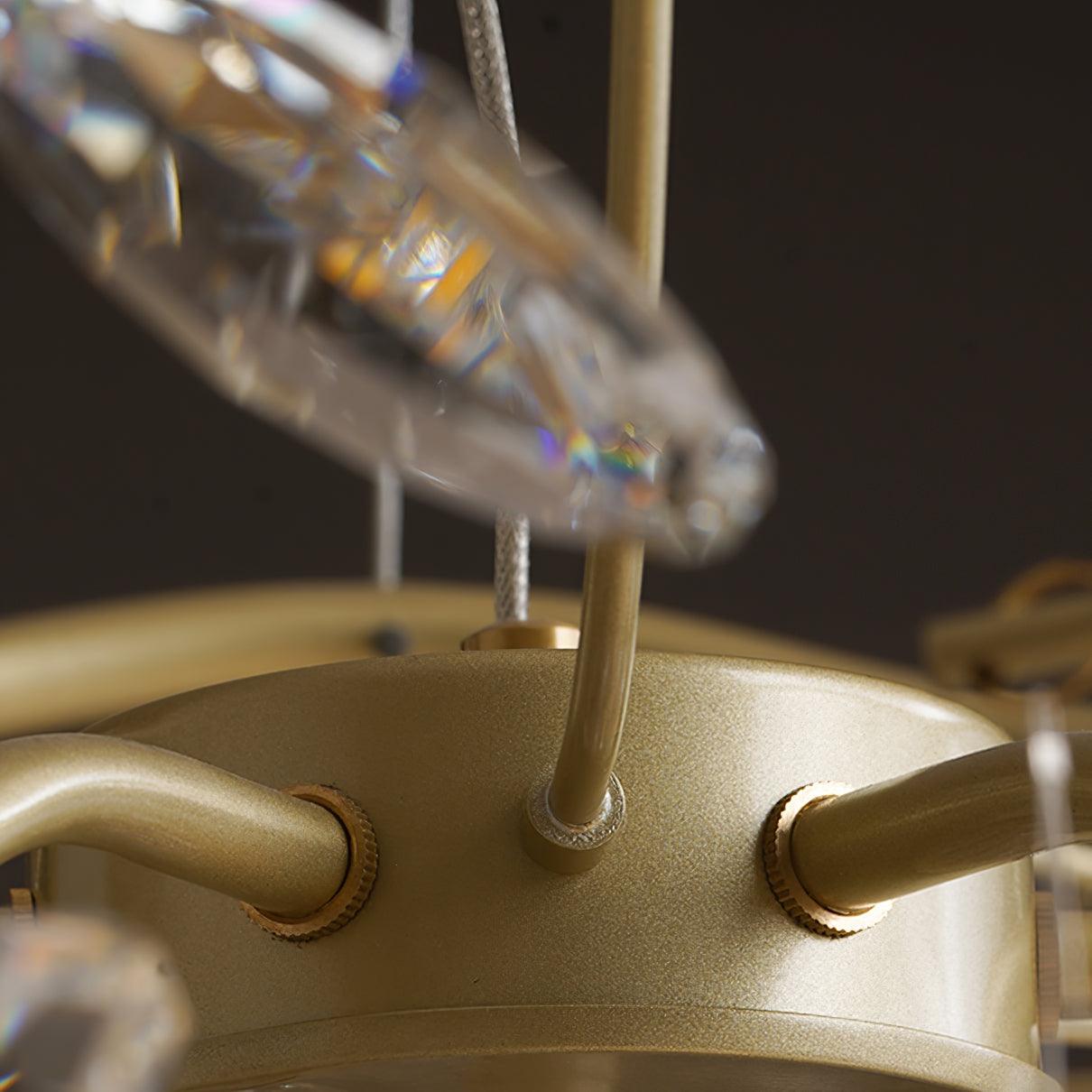 Luxirian Chandelier Crystal Branch Gold LED
