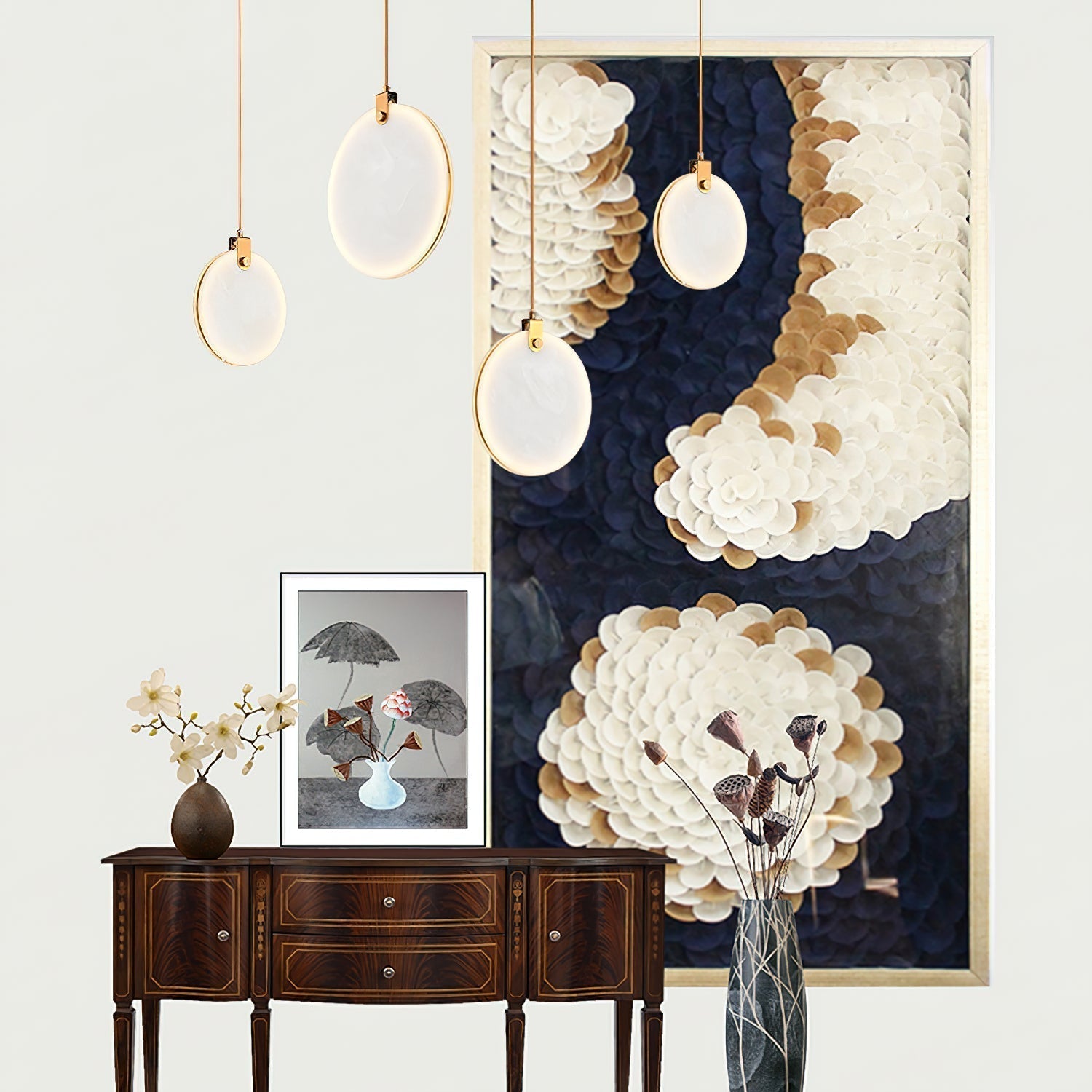 Nivaine Alabaster Pendant Light