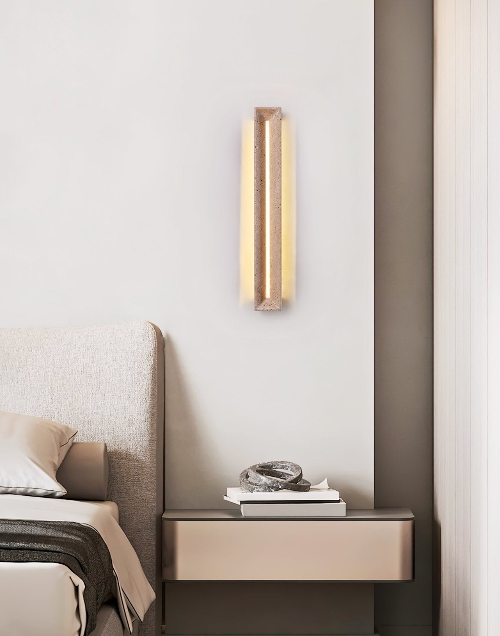 Dfi Minimalist Travertine Wall Light