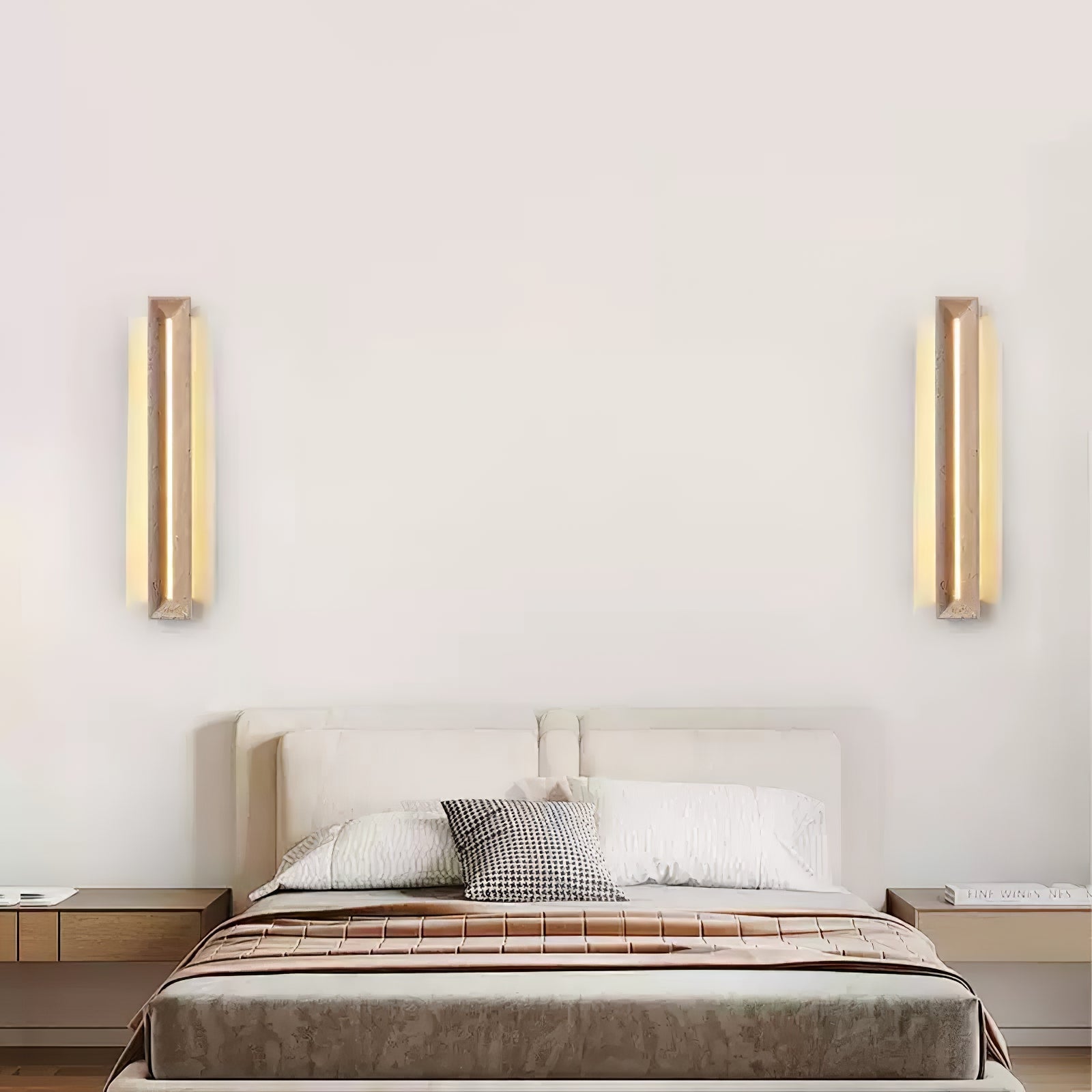 Dfi Minimalist Travertine Wall Light