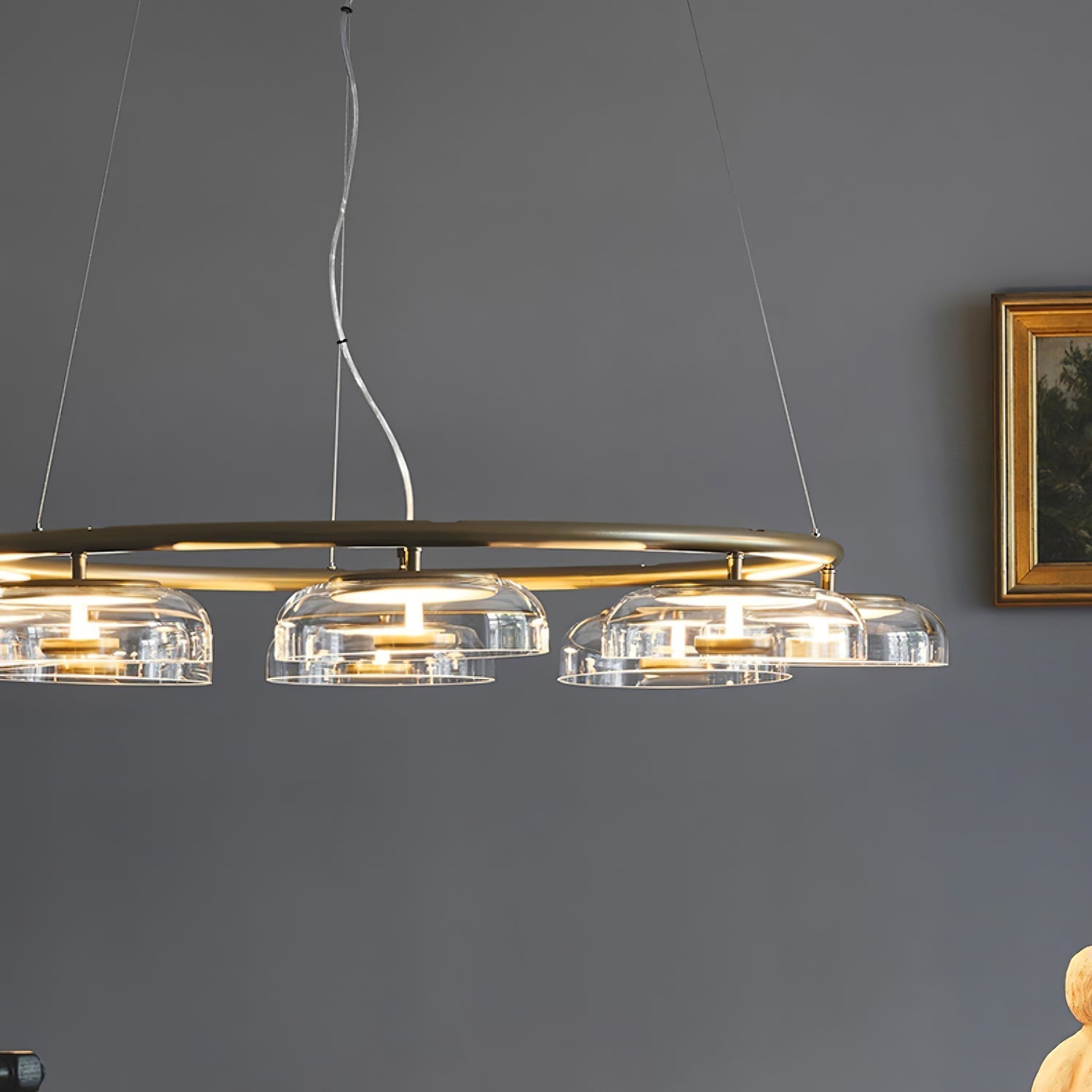 Aethera Circular Glass Chandelier