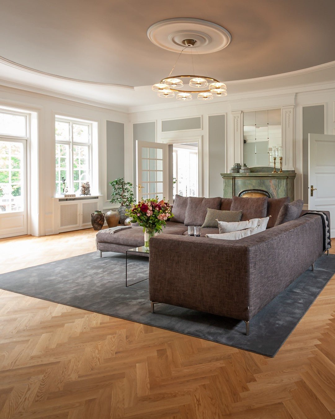 Aethera Circular Glass Chandelier