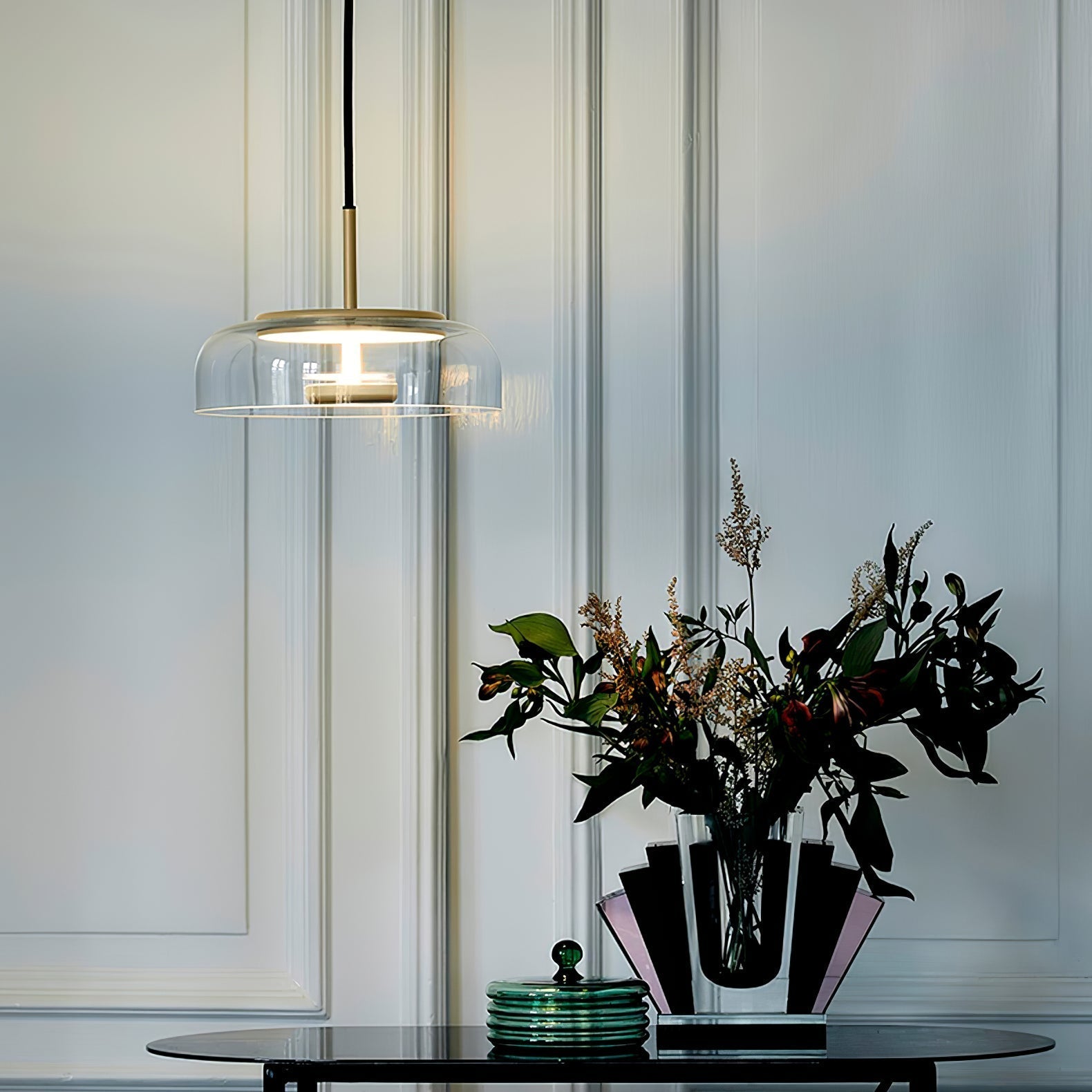 Liorenia Pendant Lamp Transparent Glass Sleek