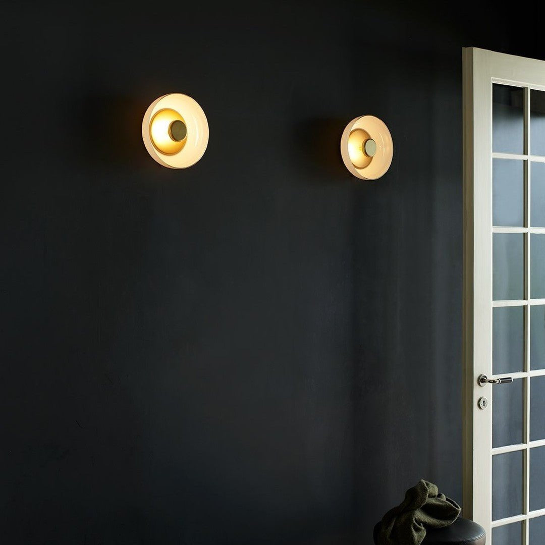 Aether Brass Glass Wall Light