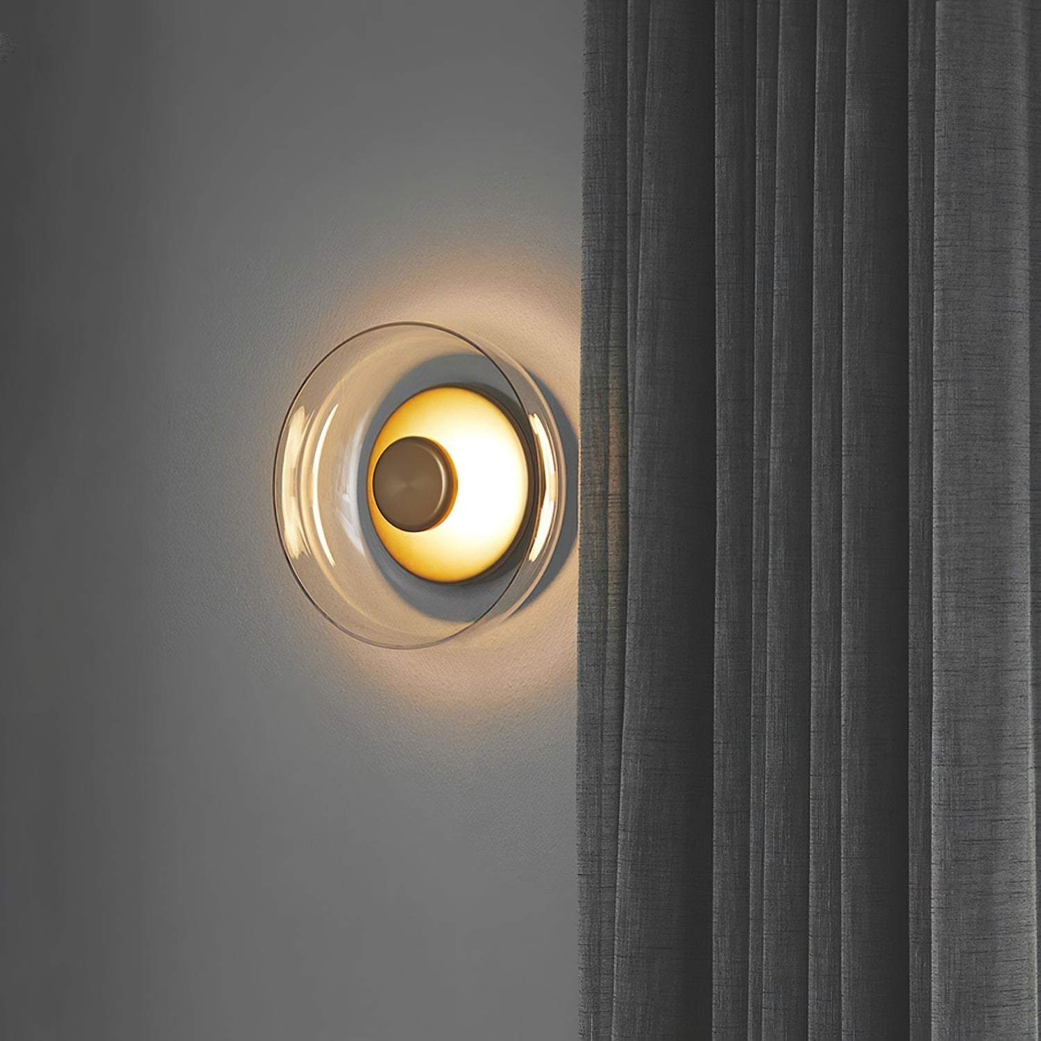 Aether Brass Glass Wall Light