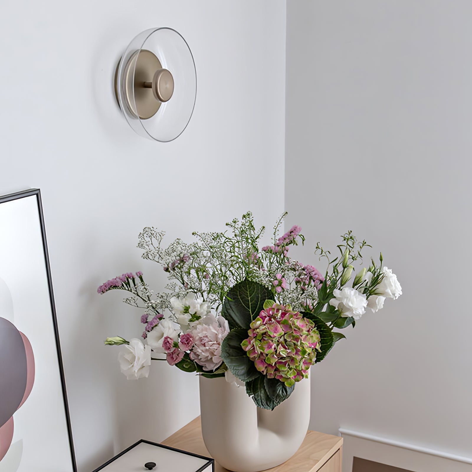 Aether Brass Glass Wall Light
