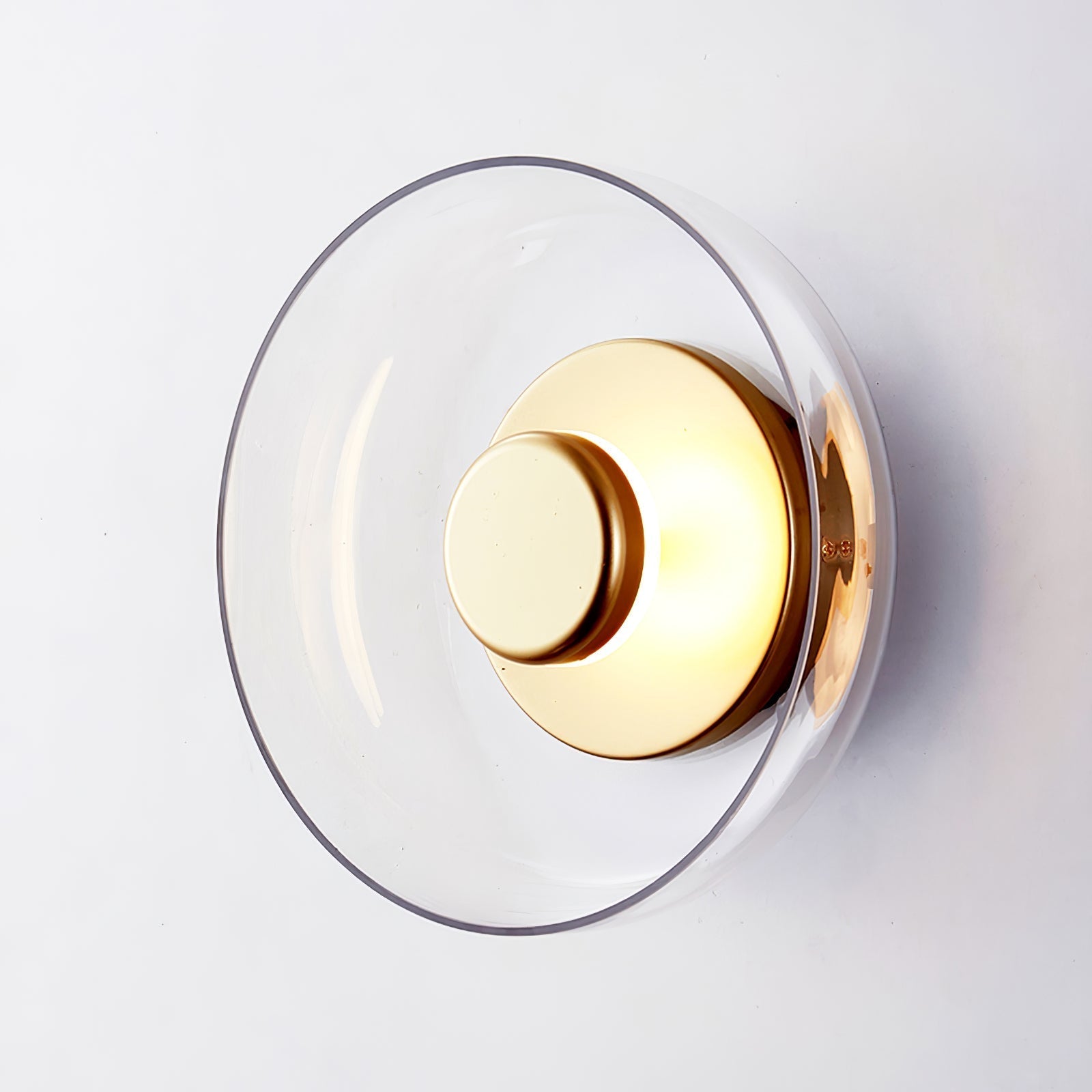 Aether Brass Glass Wall Light