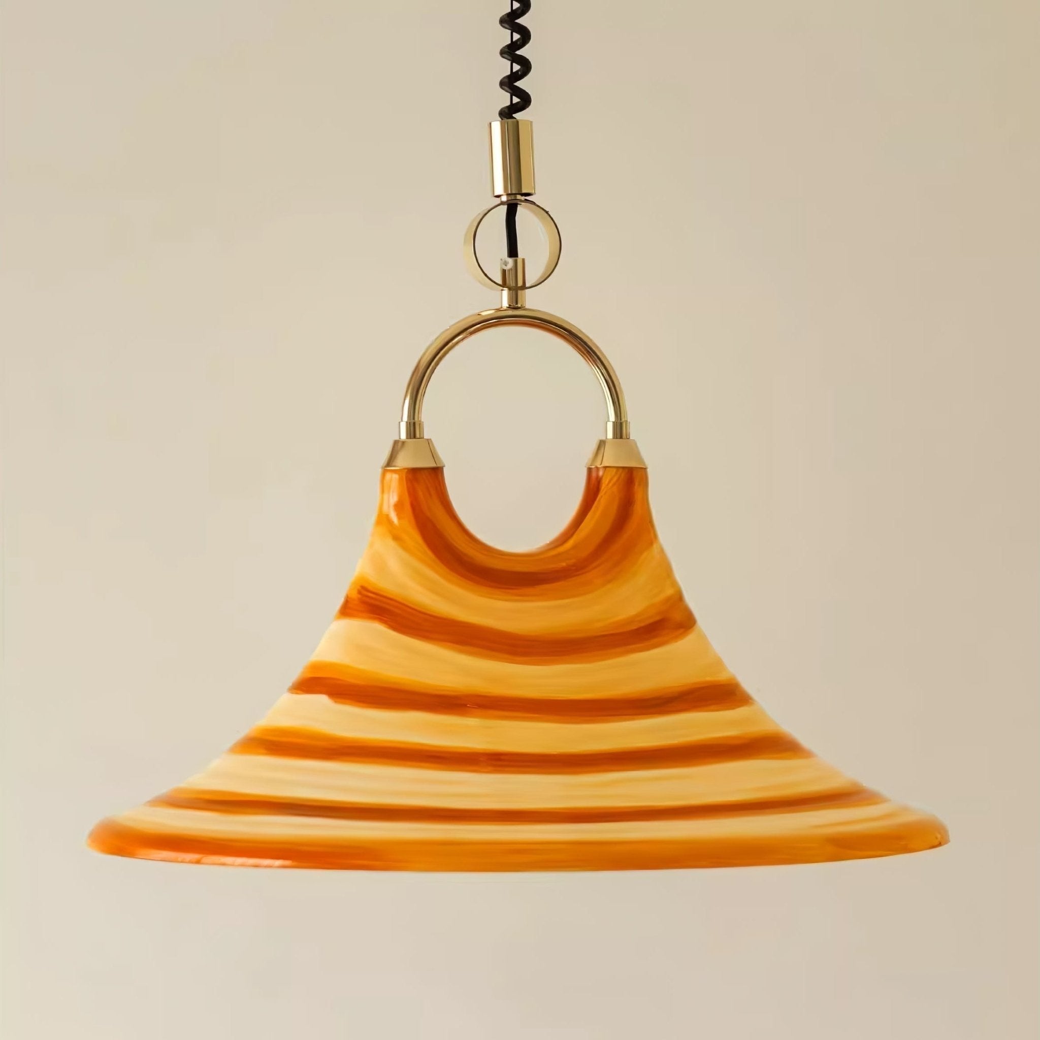 Aurmiros Modern Minimalist Swirl Glass Pendant Light