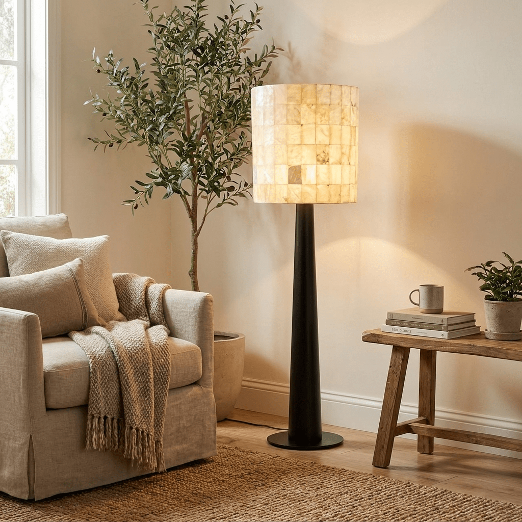 Severin Alabaster Mosaic Floor Lamp