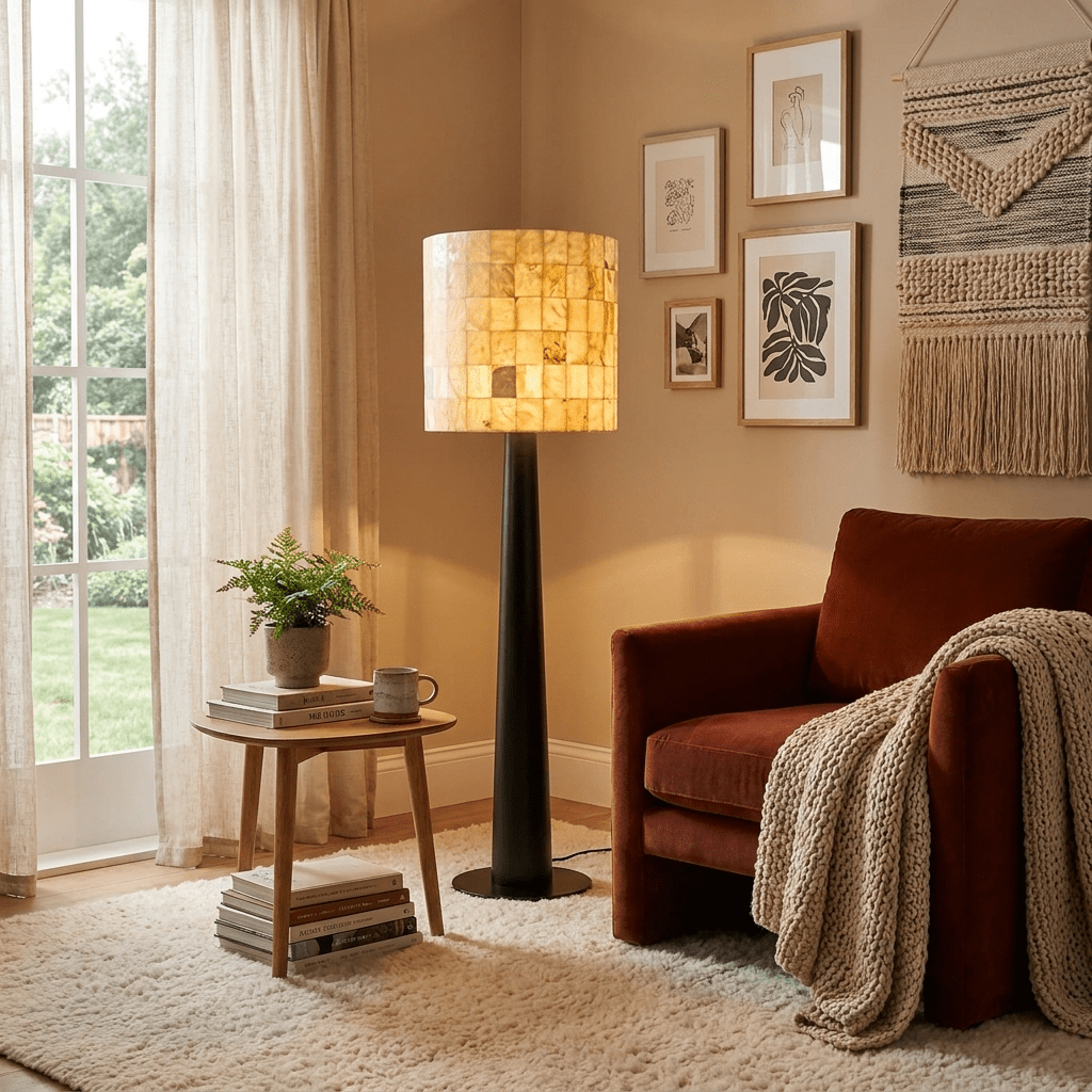 Severin Alabaster Mosaic Floor Lamp