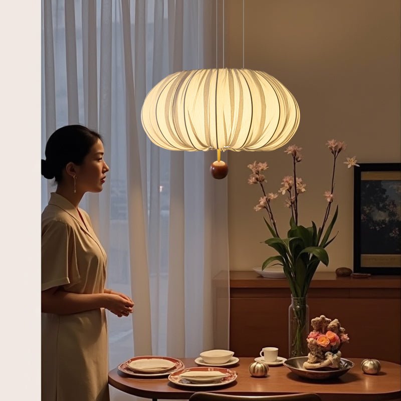 Vasilen Premium Nordic Art Balloon Wood Fabric Ceiling Light
