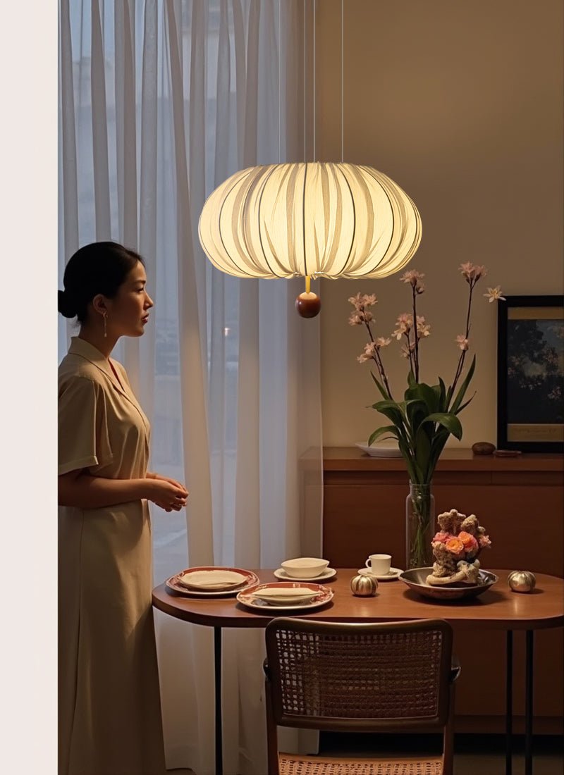 Vasilen Premium Nordic Art Balloon Wood Fabric Ceiling Light