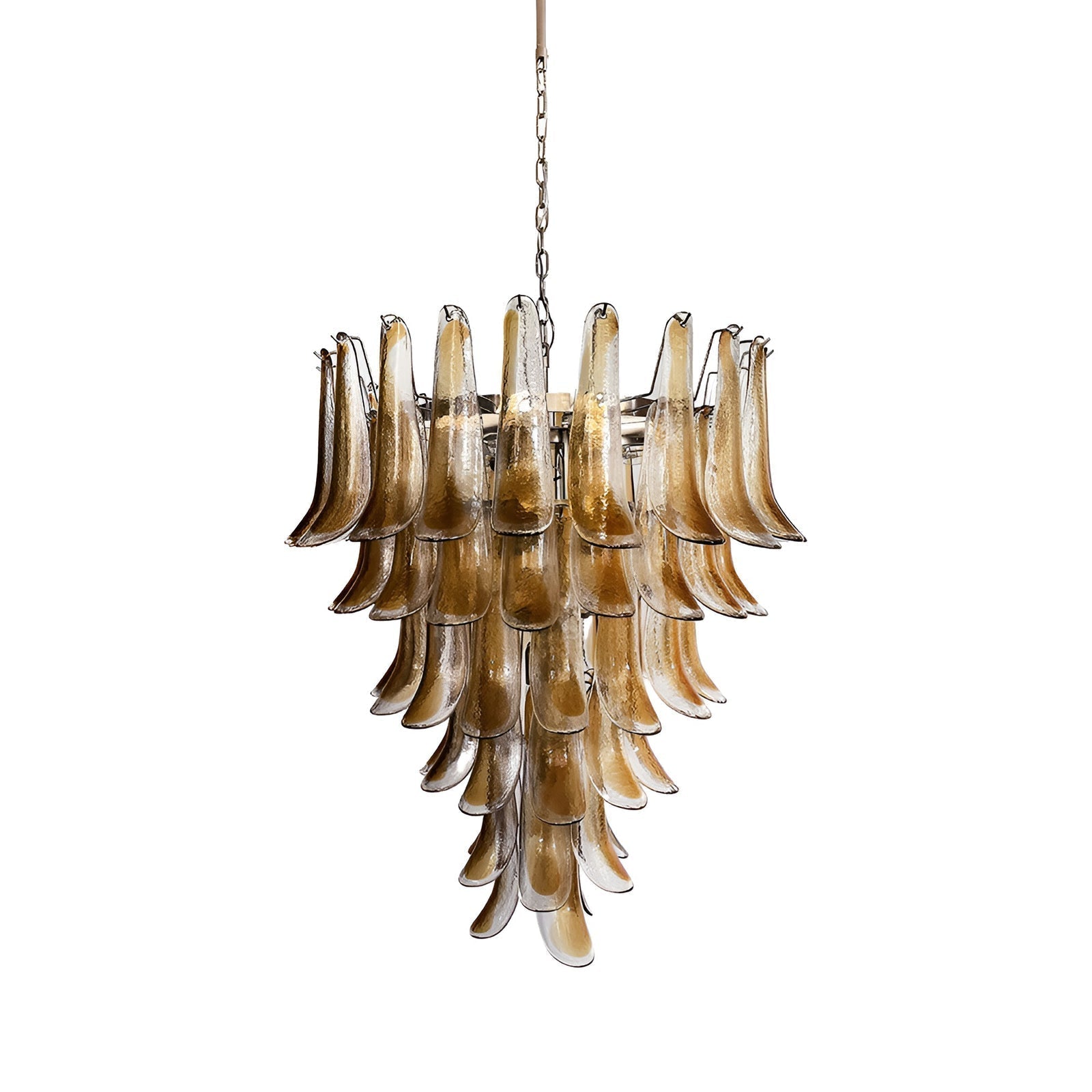 Liorenaine Chandelier Amber Glass Petals Layered Luxury