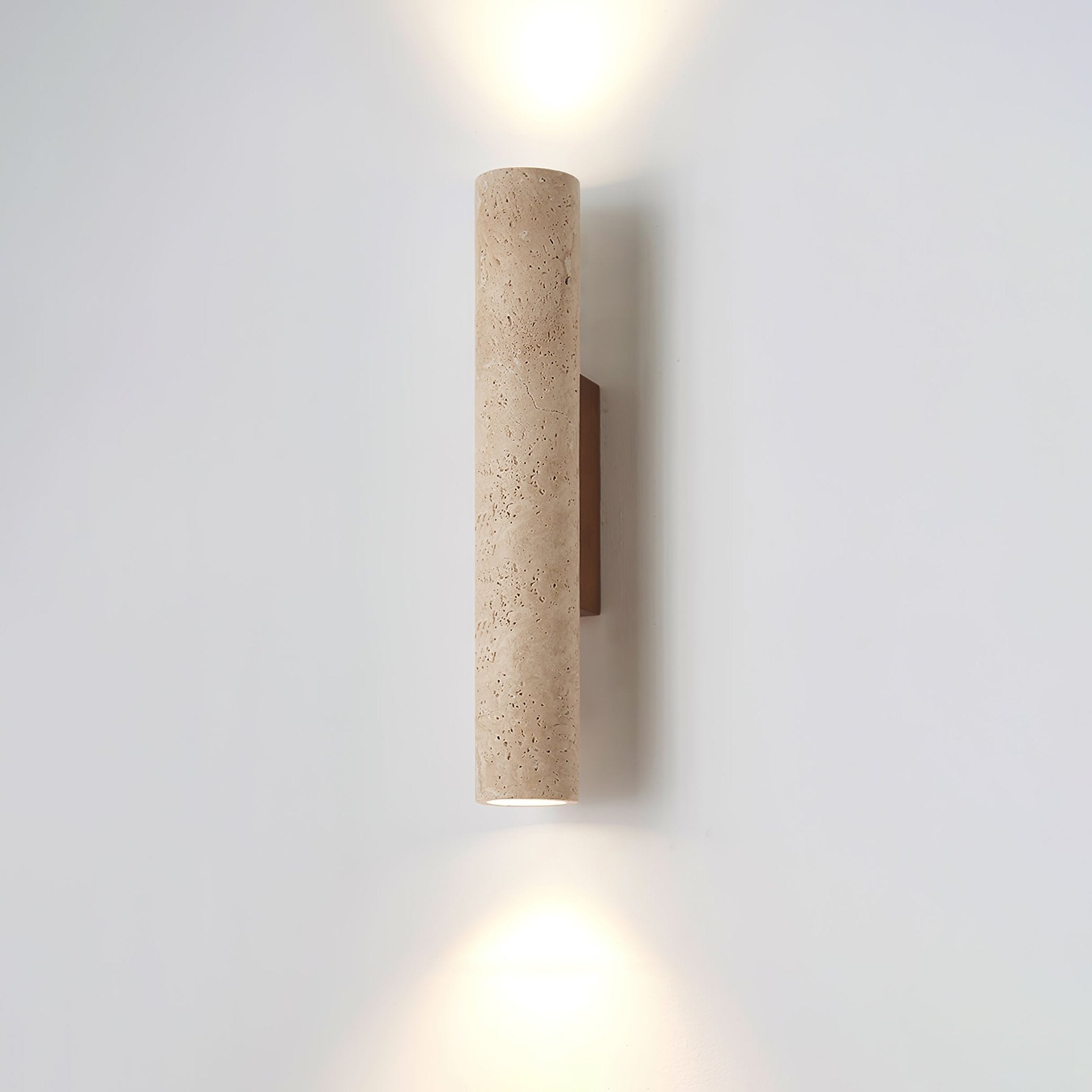 Seranise Slim Cylinder Travertine Wall Light