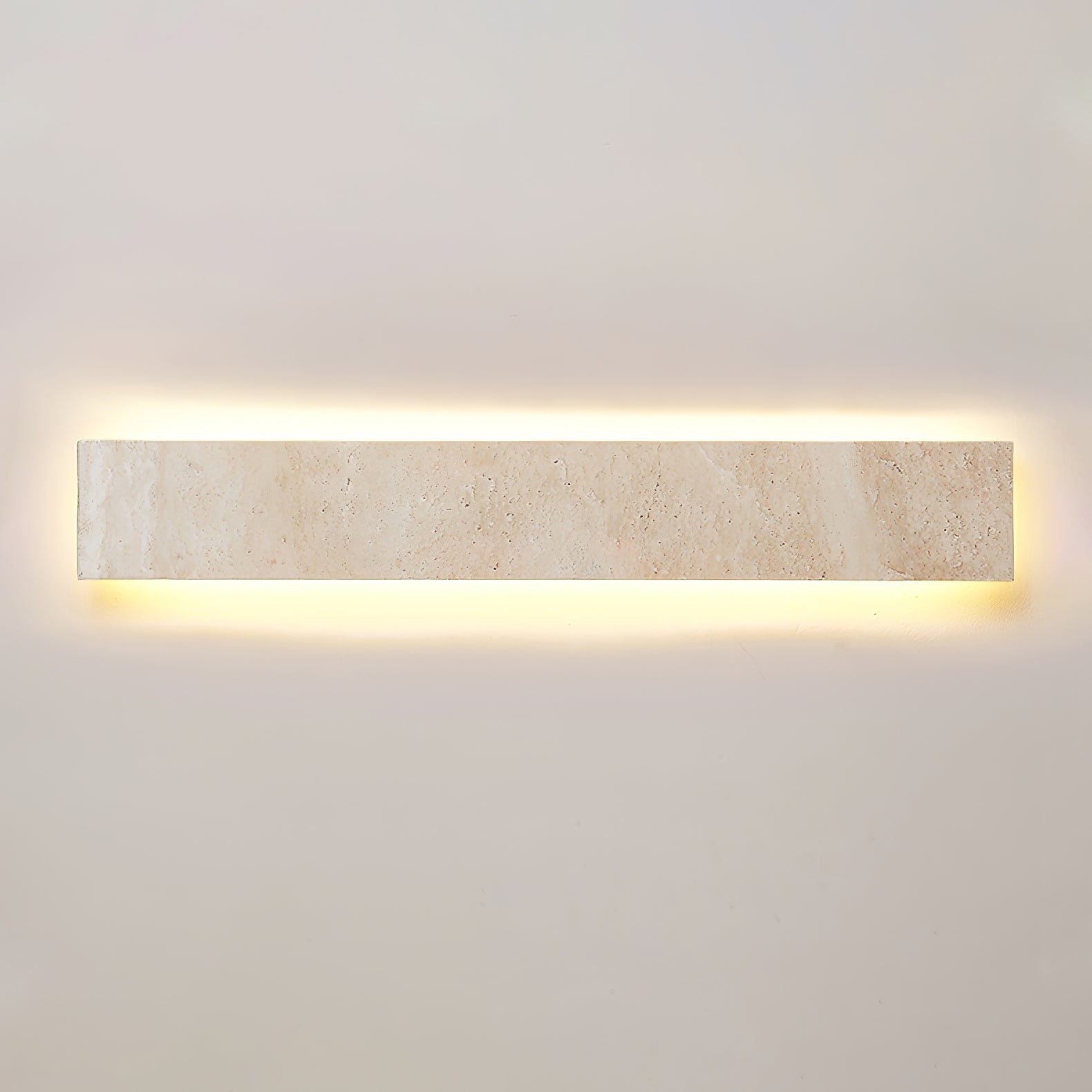 Tavoelia Slim Rectangle Travertine Linear Wall Light