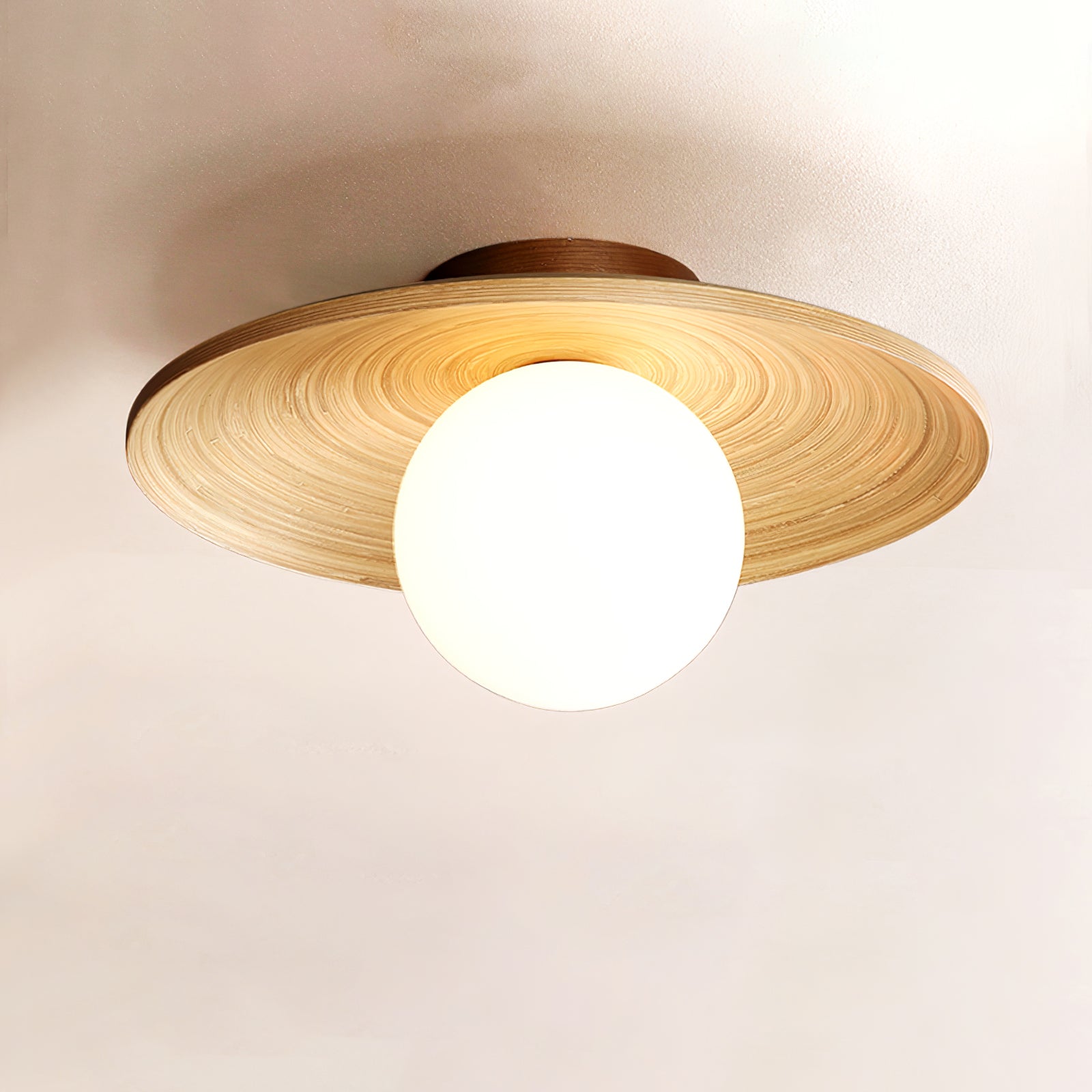 Ivoris Ceiling Light Soluna Wood Orbital