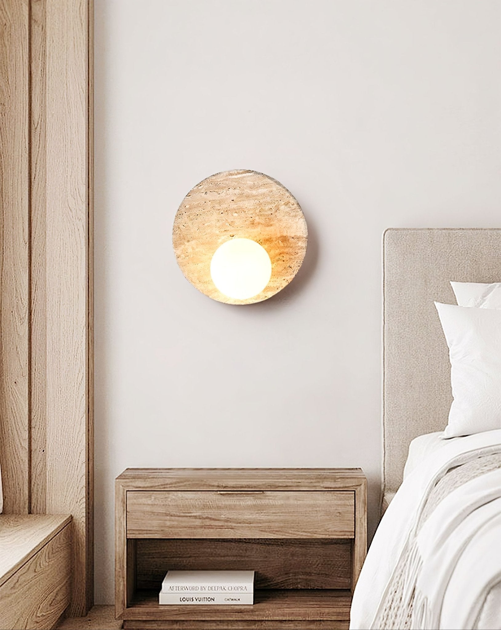 Kivros Travertine Sconce