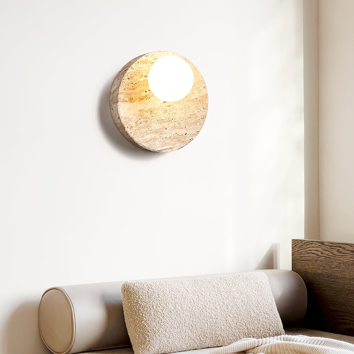 Kivros Travertine Sconce