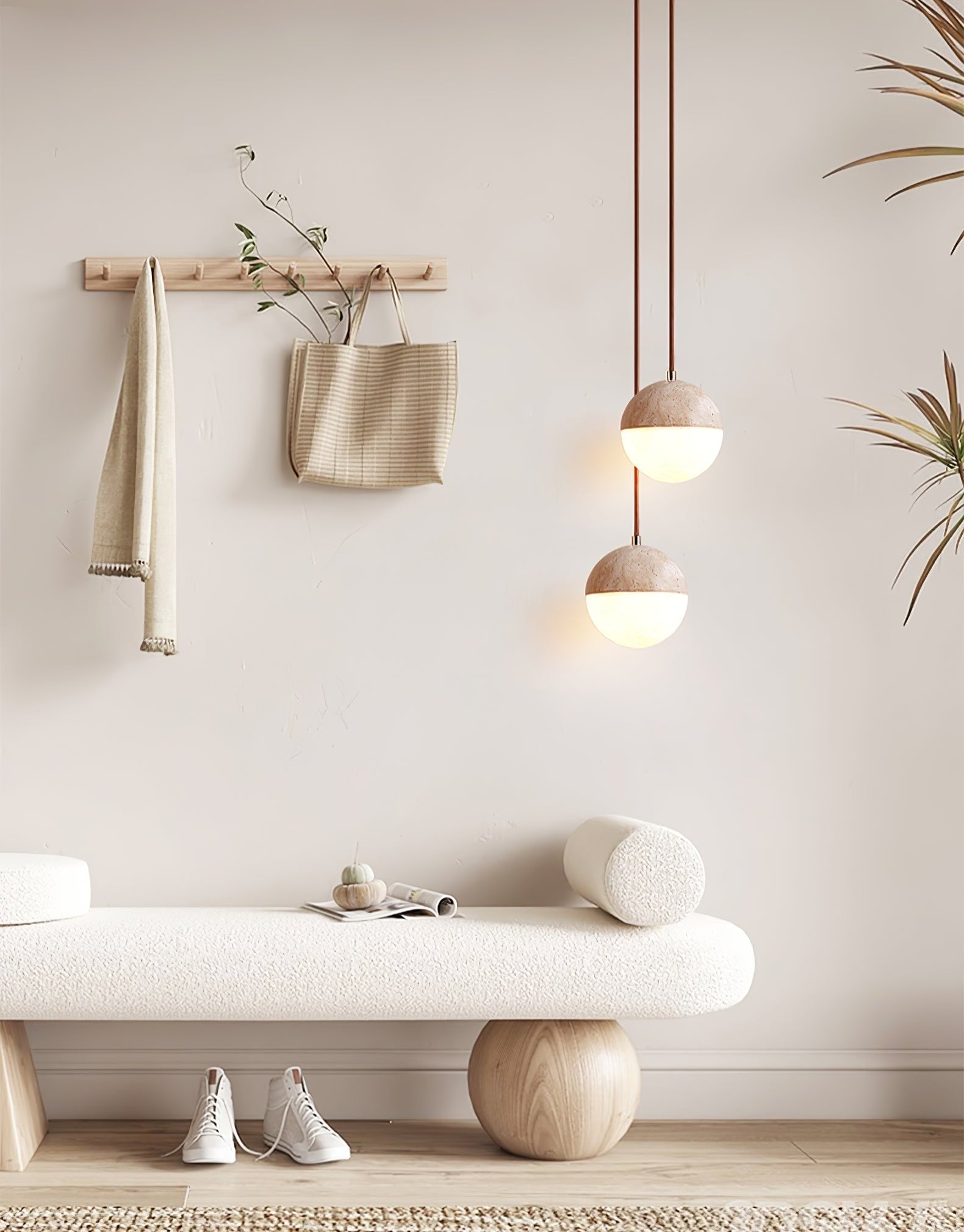 Soren Travertine Pendant Light - Neutral Decor