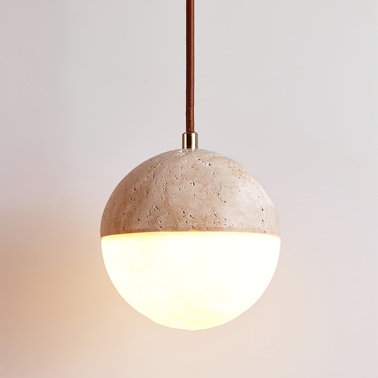Soren Minimalist Travertine Pendant Light