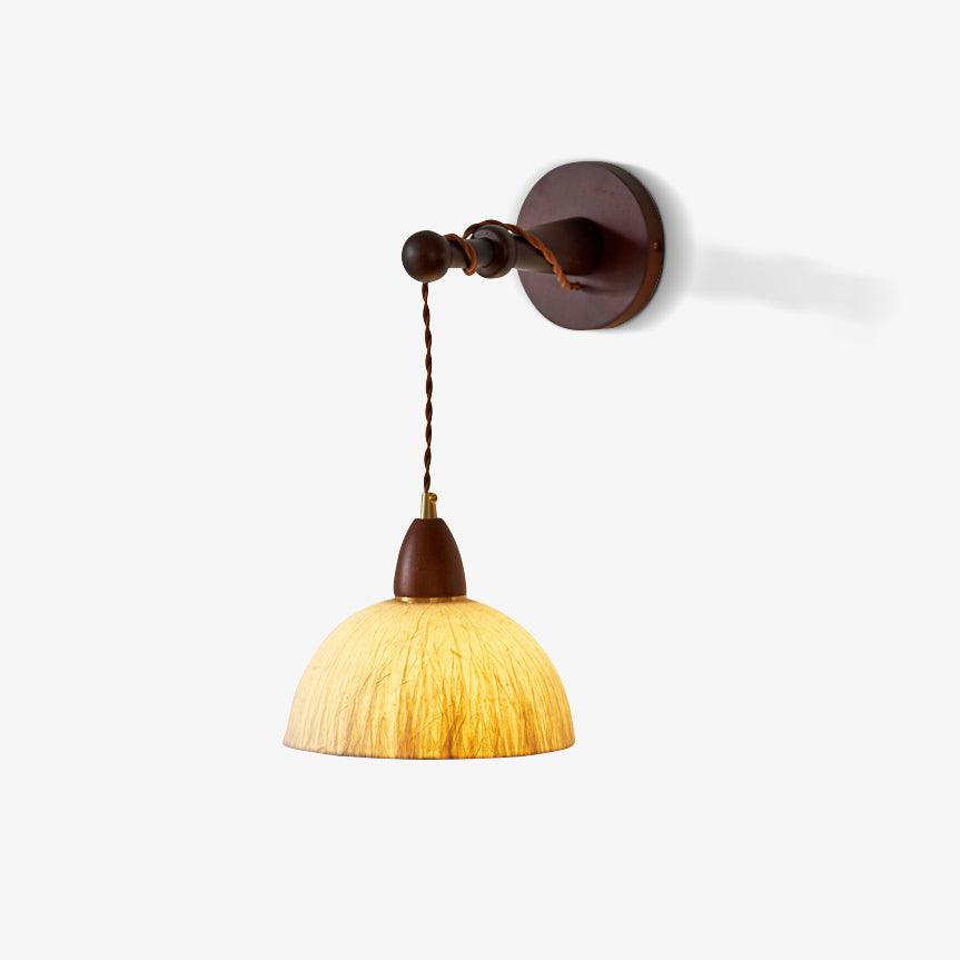 Vitheos Elegance Natural Walnut Wood Wall Lamp