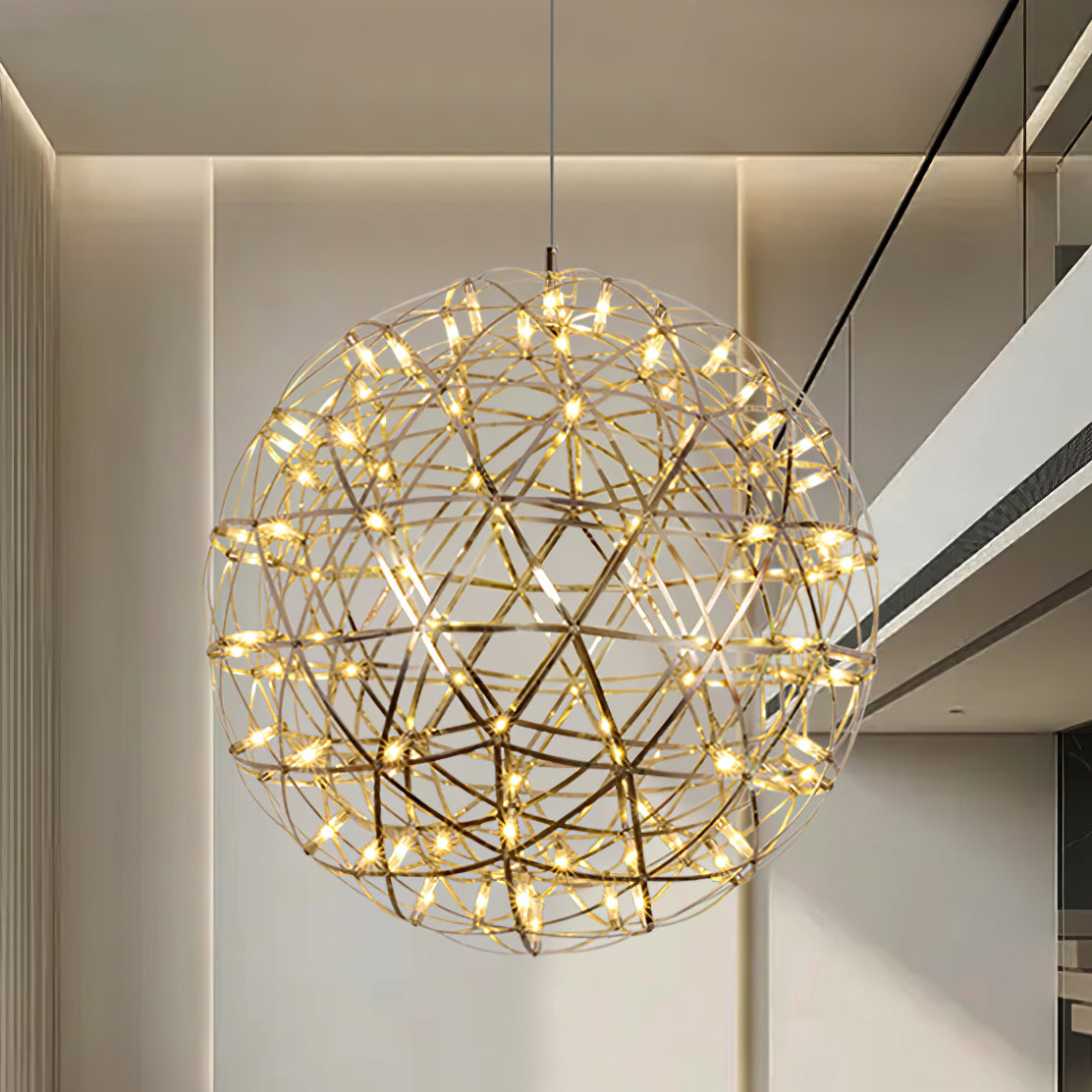 Delcourt Silver Spark Ball Pendant Light