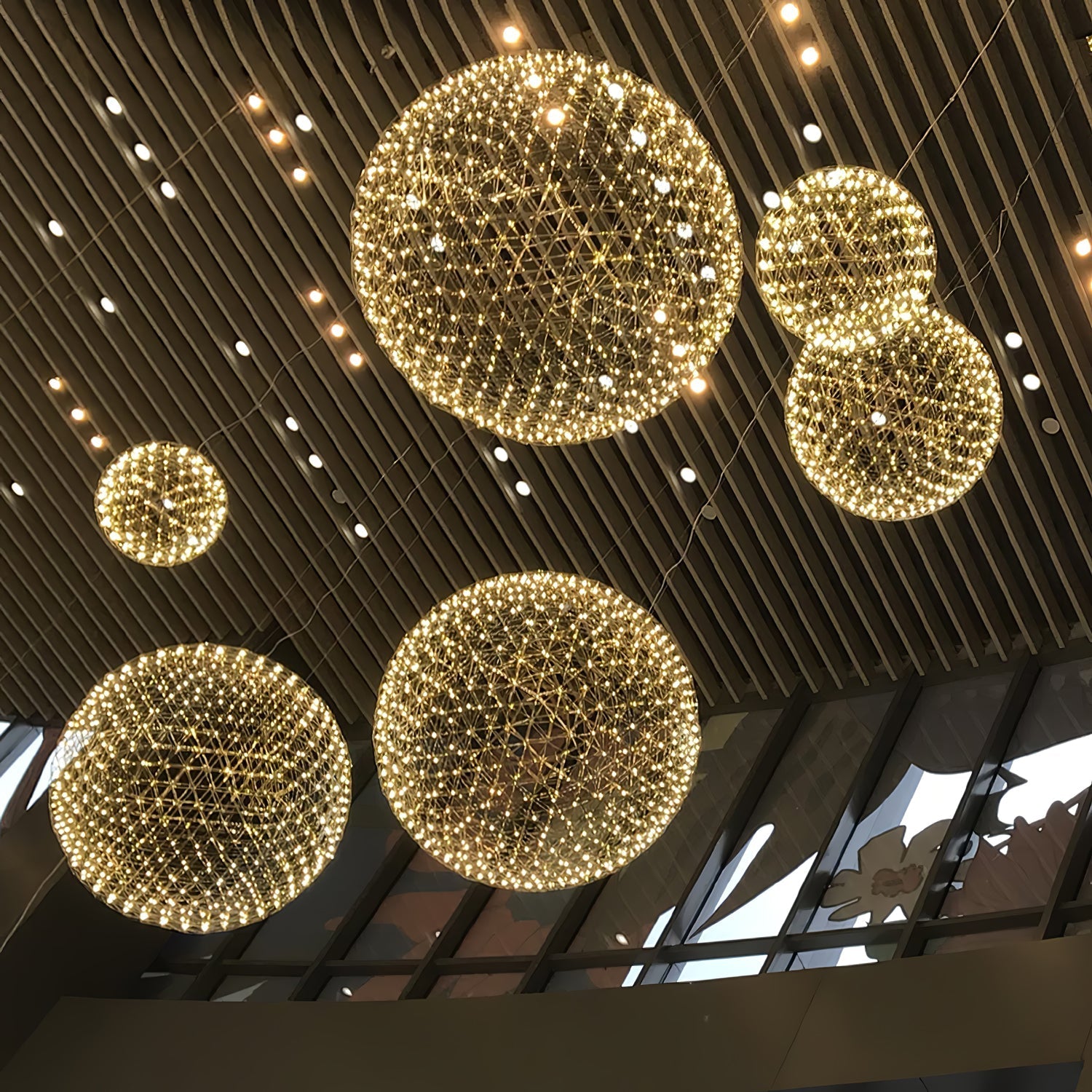 Delcourt Silver Spark Ball Pendant Light