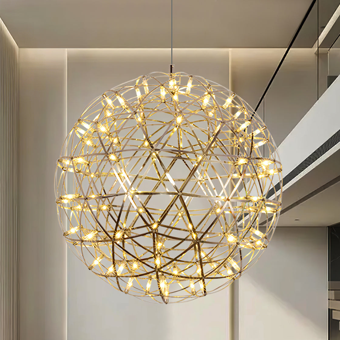 Delcourt Silver Spark Ball Pendant Light