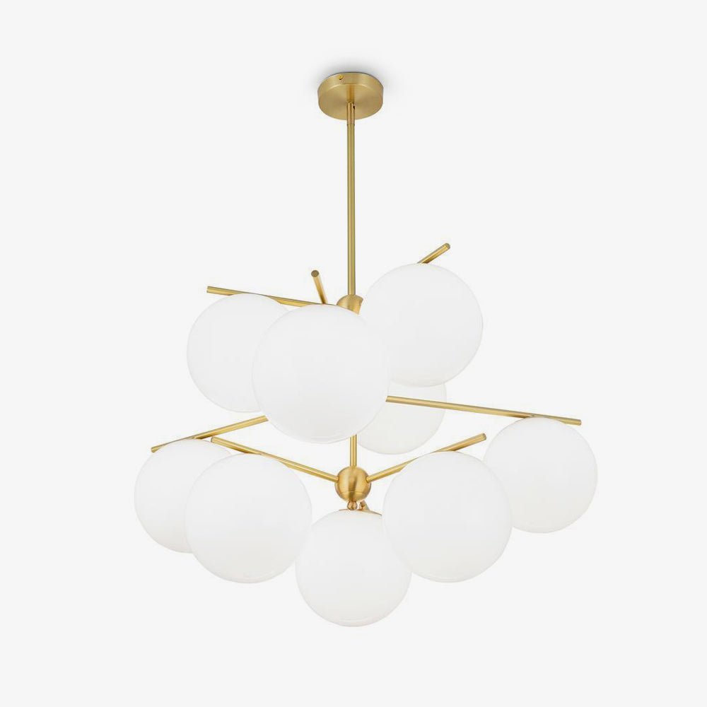 Lustra Chandelier Sphere & Stem Modern Gold LED
