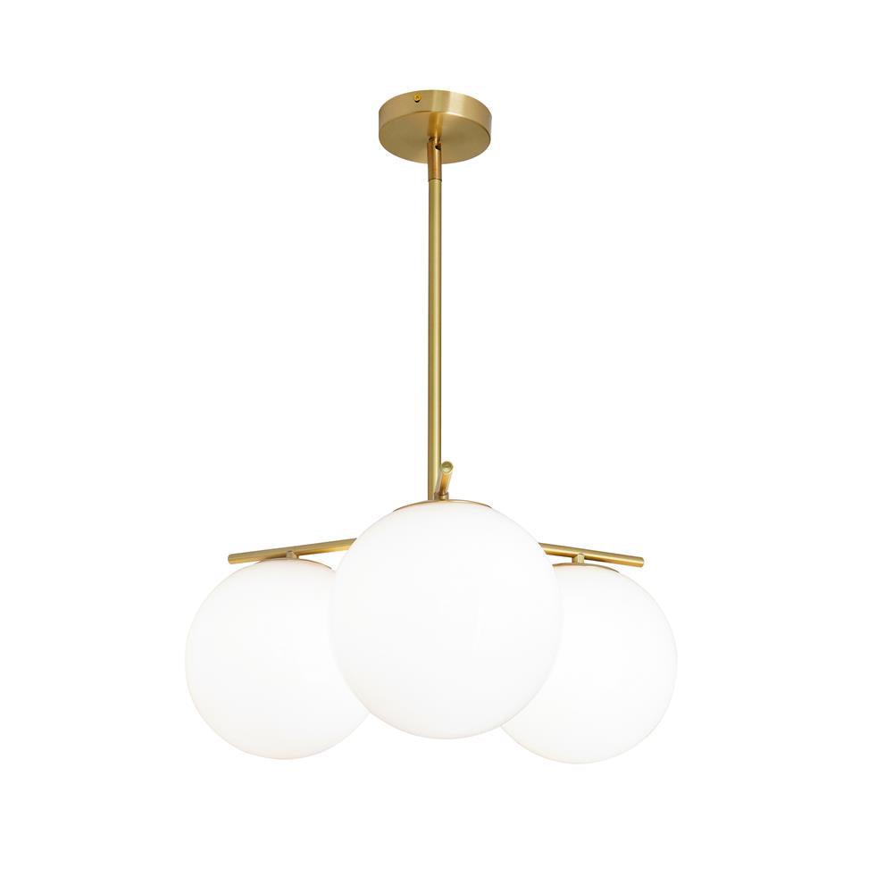 Lustra Chandelier Sphere & Stem Modern Gold LED - Neutral Decor