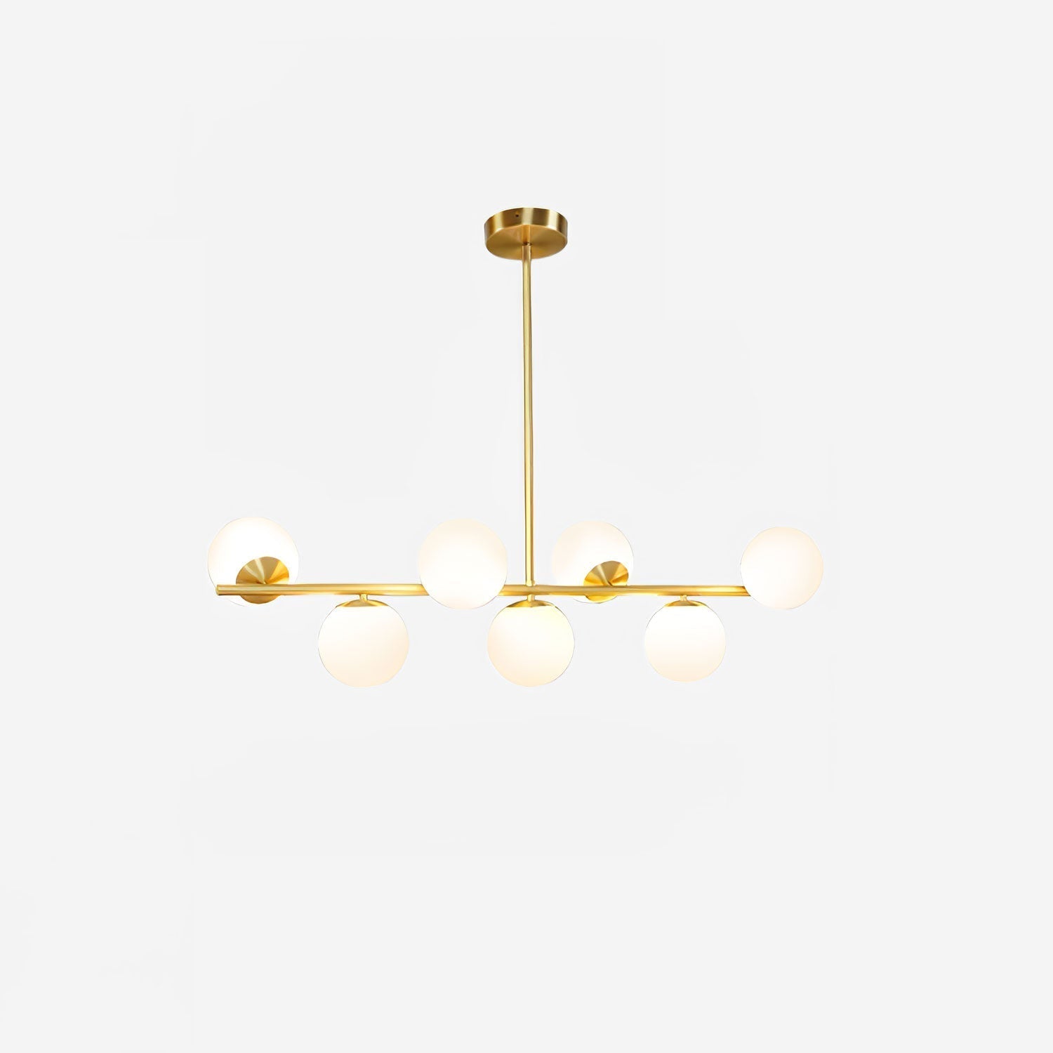 Lustra Chandelier Sphere & Stem Modern Gold LED - Neutral Decor