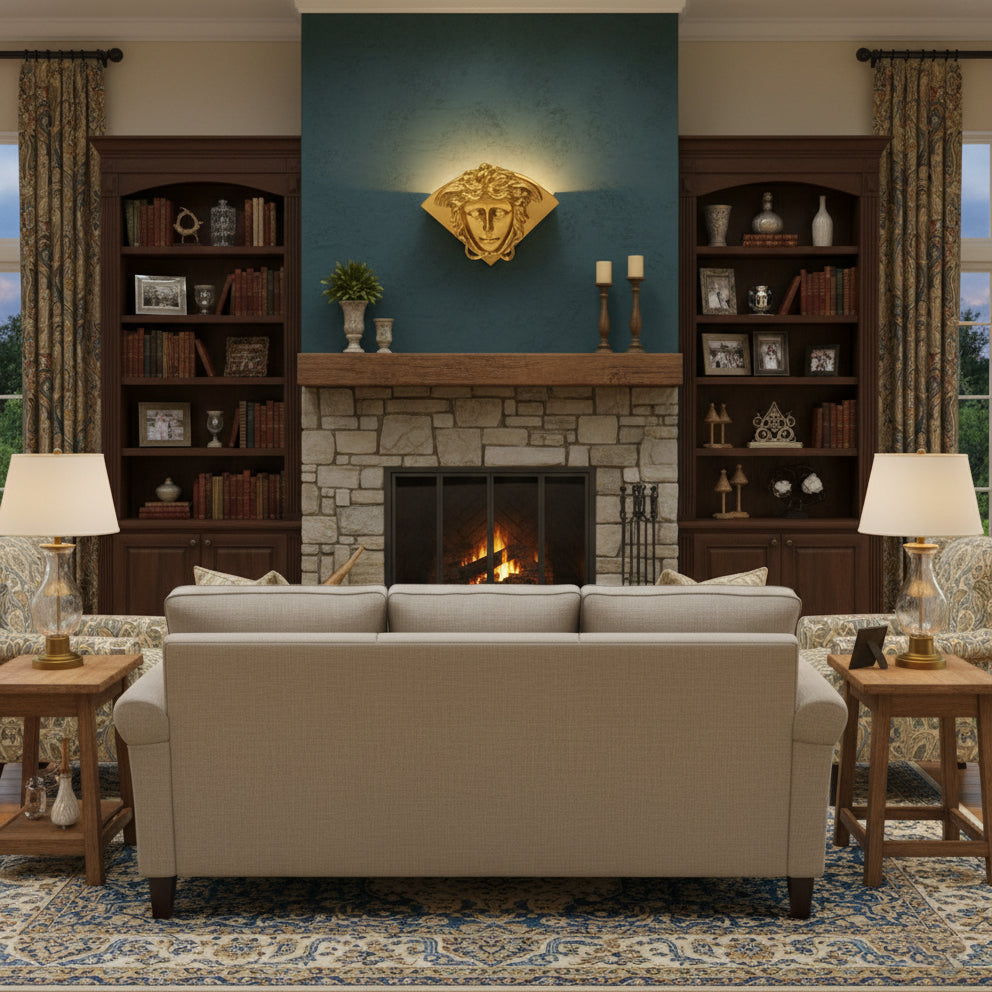 Sphinx Brass Wall Lamp