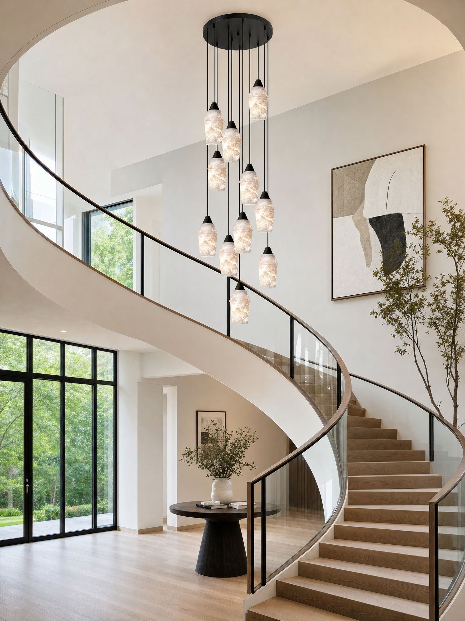 Cyranne Alabaster Cluster Chandelier