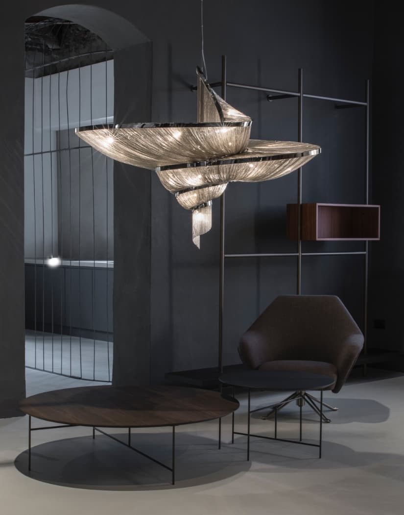 Caloora Spiral Elegance Chain Chandelier