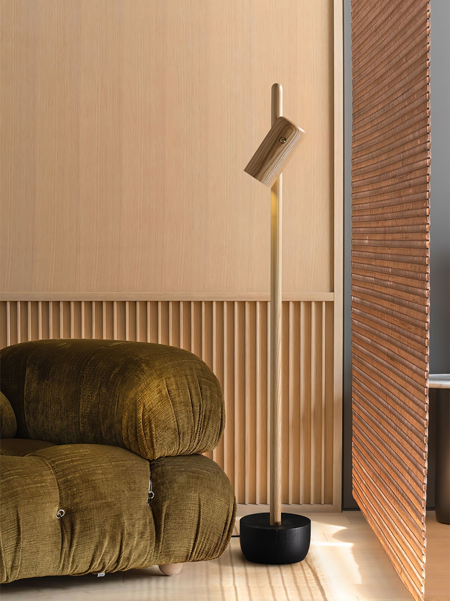 Rinisina Floor Lamp Spotlight Wood