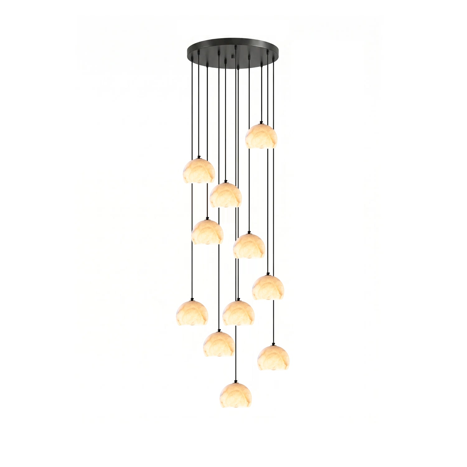 Nerea Alabaster Dome Staircase Chandelier