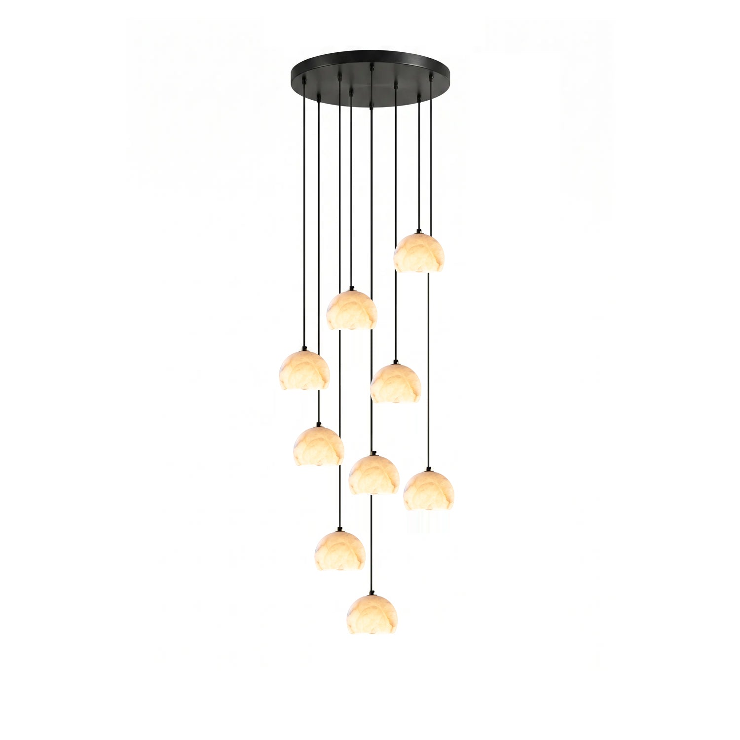 Nerea Alabaster Dome Staircase Chandelier